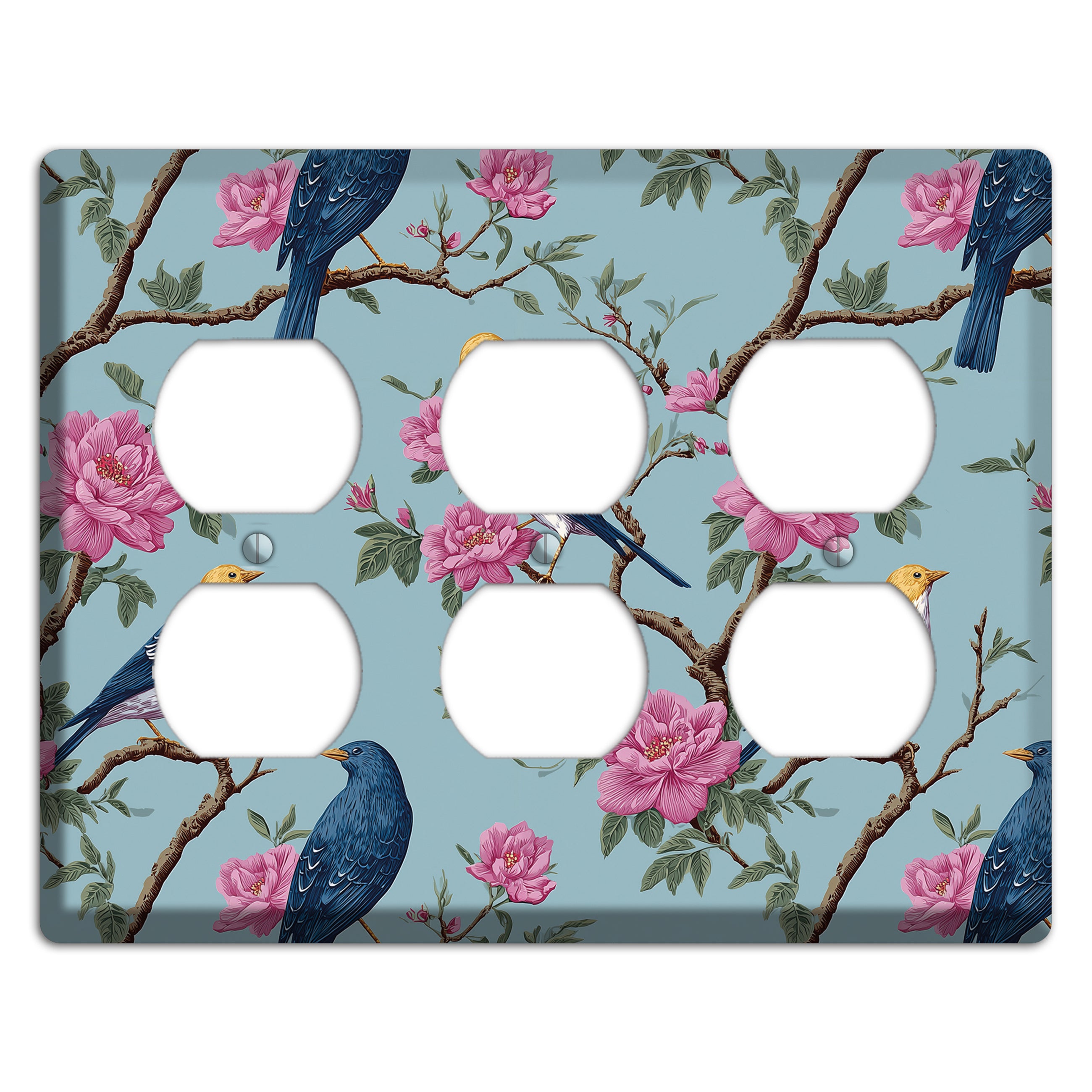 Blossom & Wing 3 Duplex Wallplate