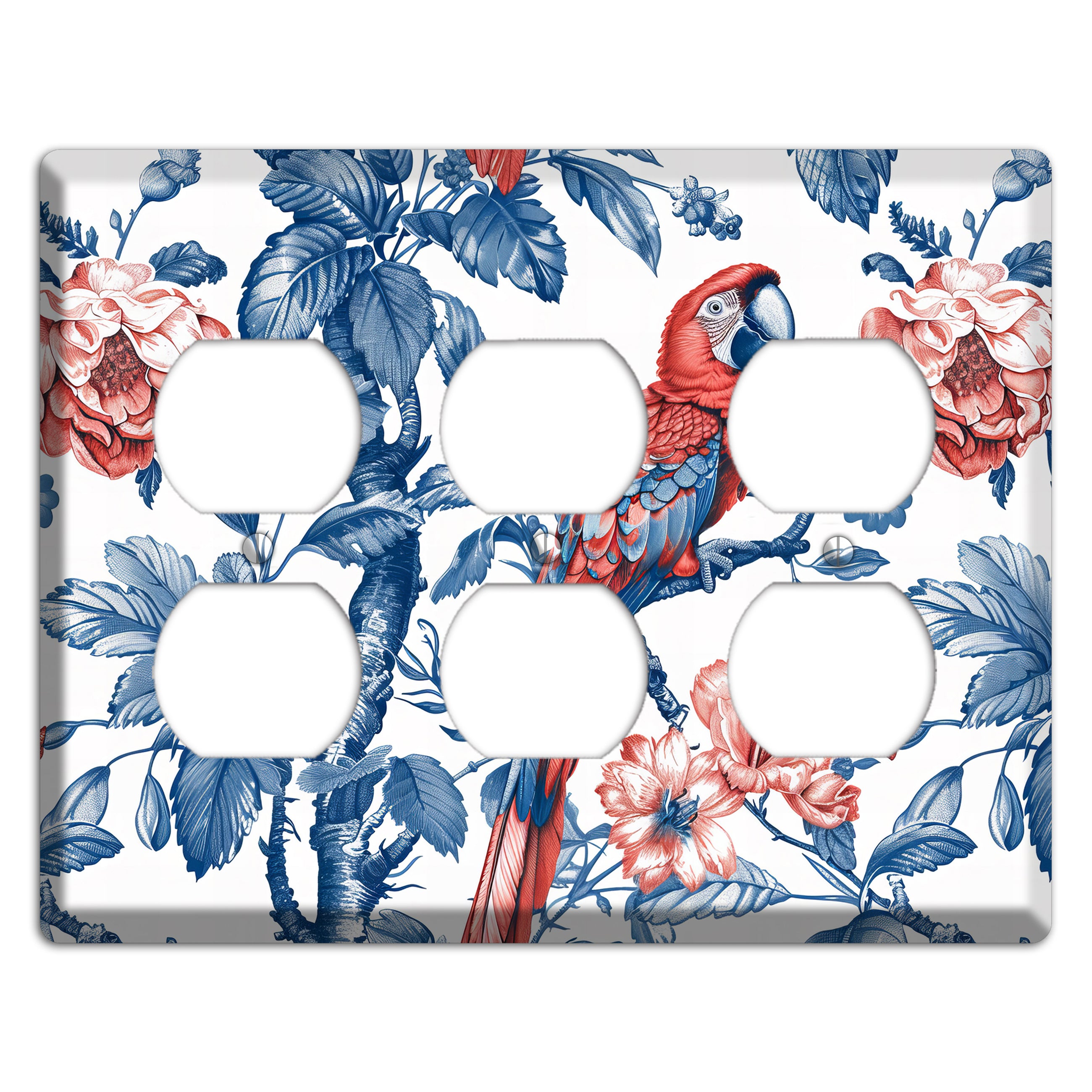 Scarlet in Bloom 3 Duplex Wallplate