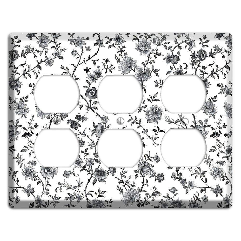 Ink & Ivory Thicket 3 Duplex Wallplate