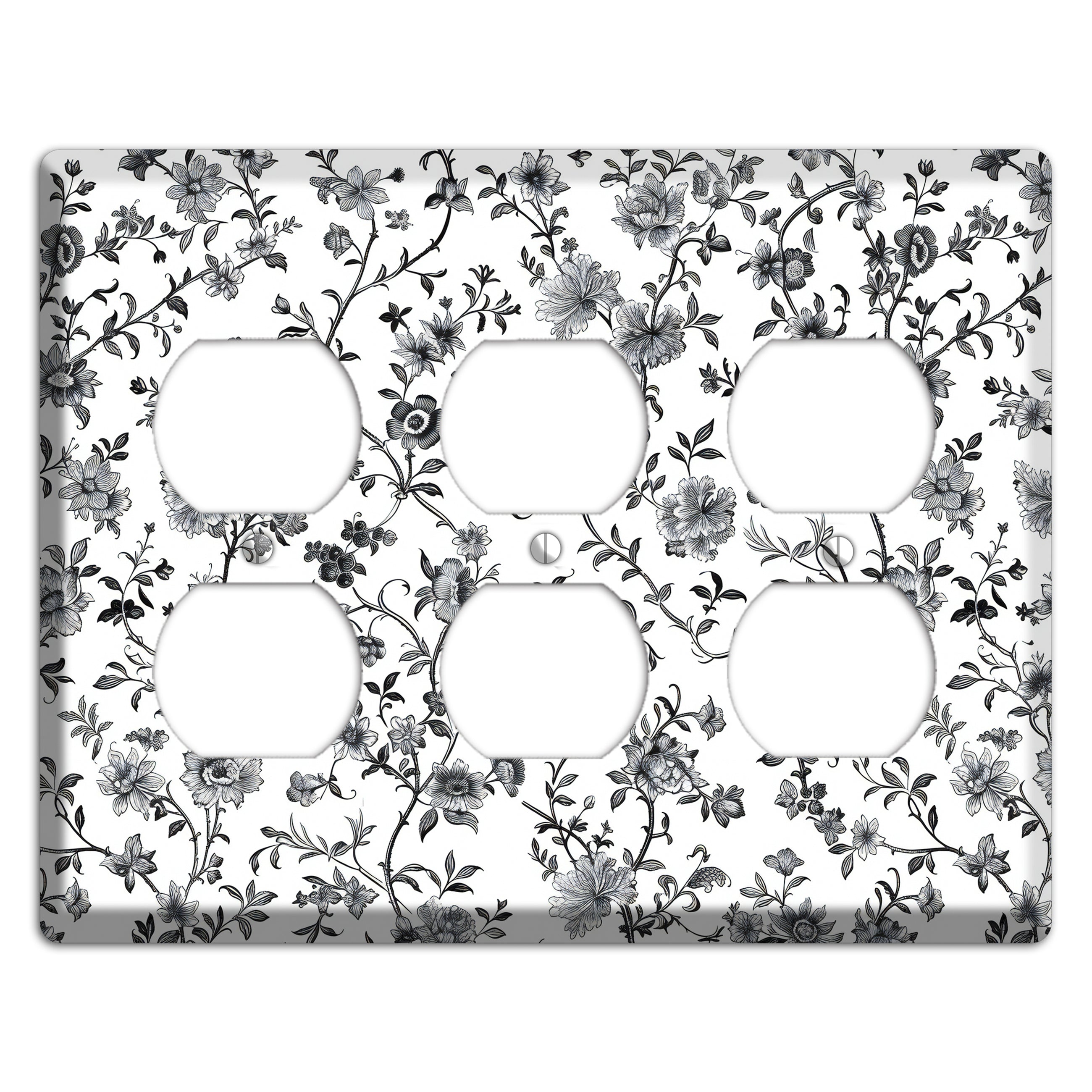 Ink & Ivory Thicket 3 Duplex Wallplate