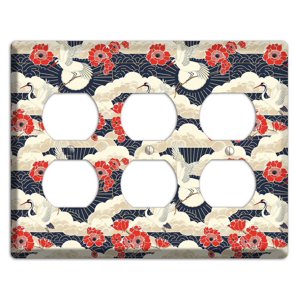 Crimson Peony Ascent 3 Duplex Wallplate