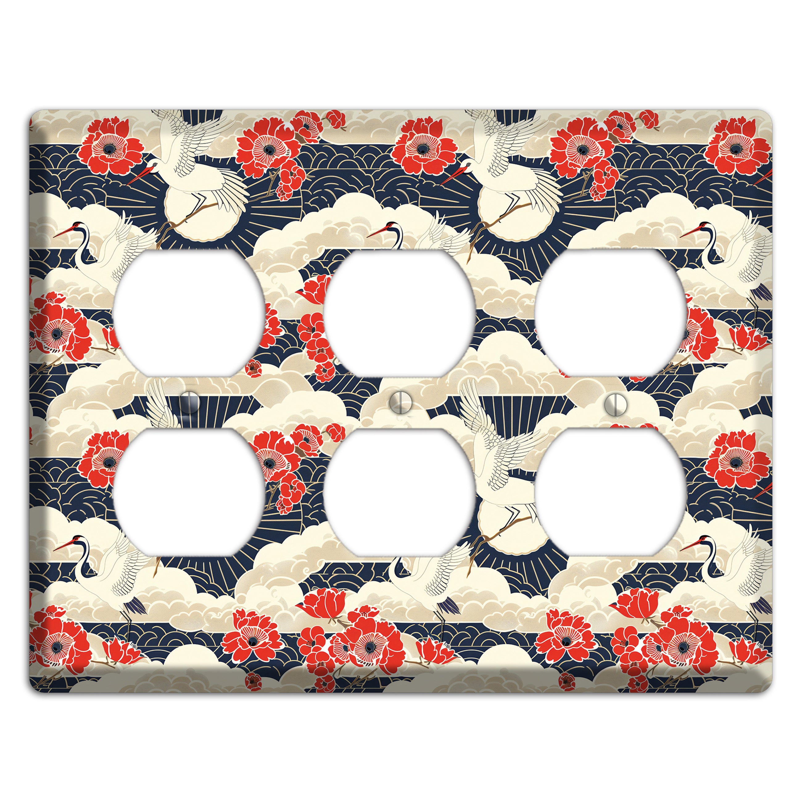 Crimson Peony Ascent 3 Duplex Wallplate