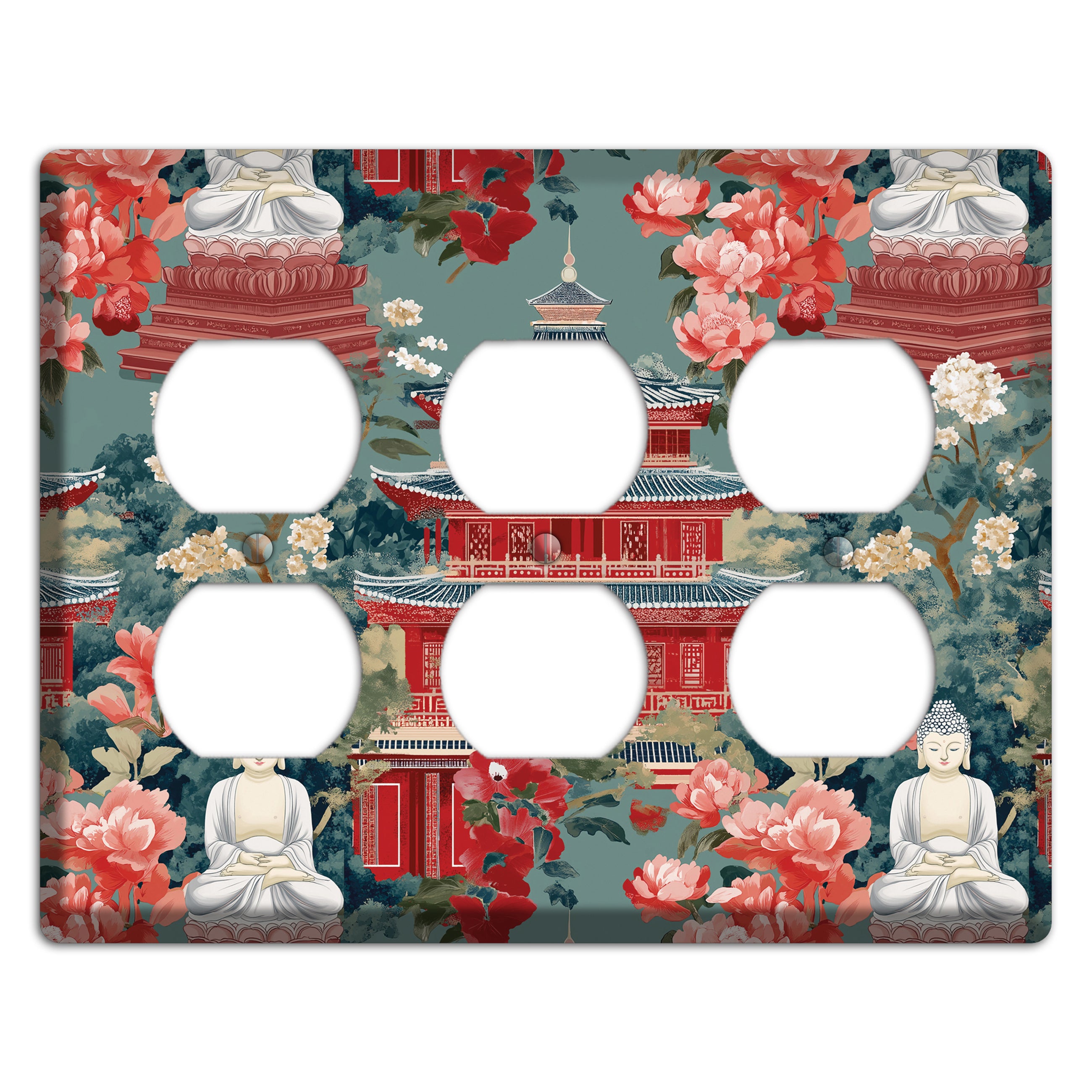 Lotus Temple Garden 3 Duplex Wallplate