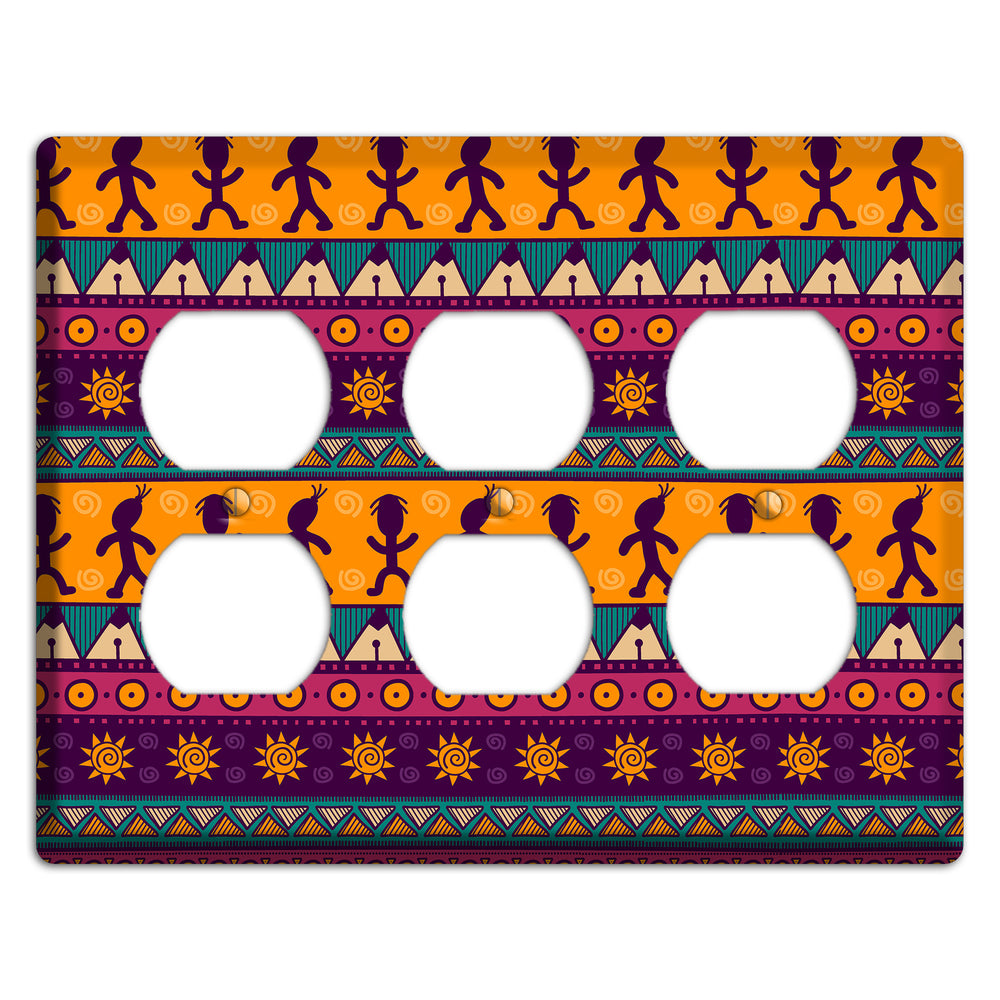 Tribal Rhythm 3 Duplex Wallplate