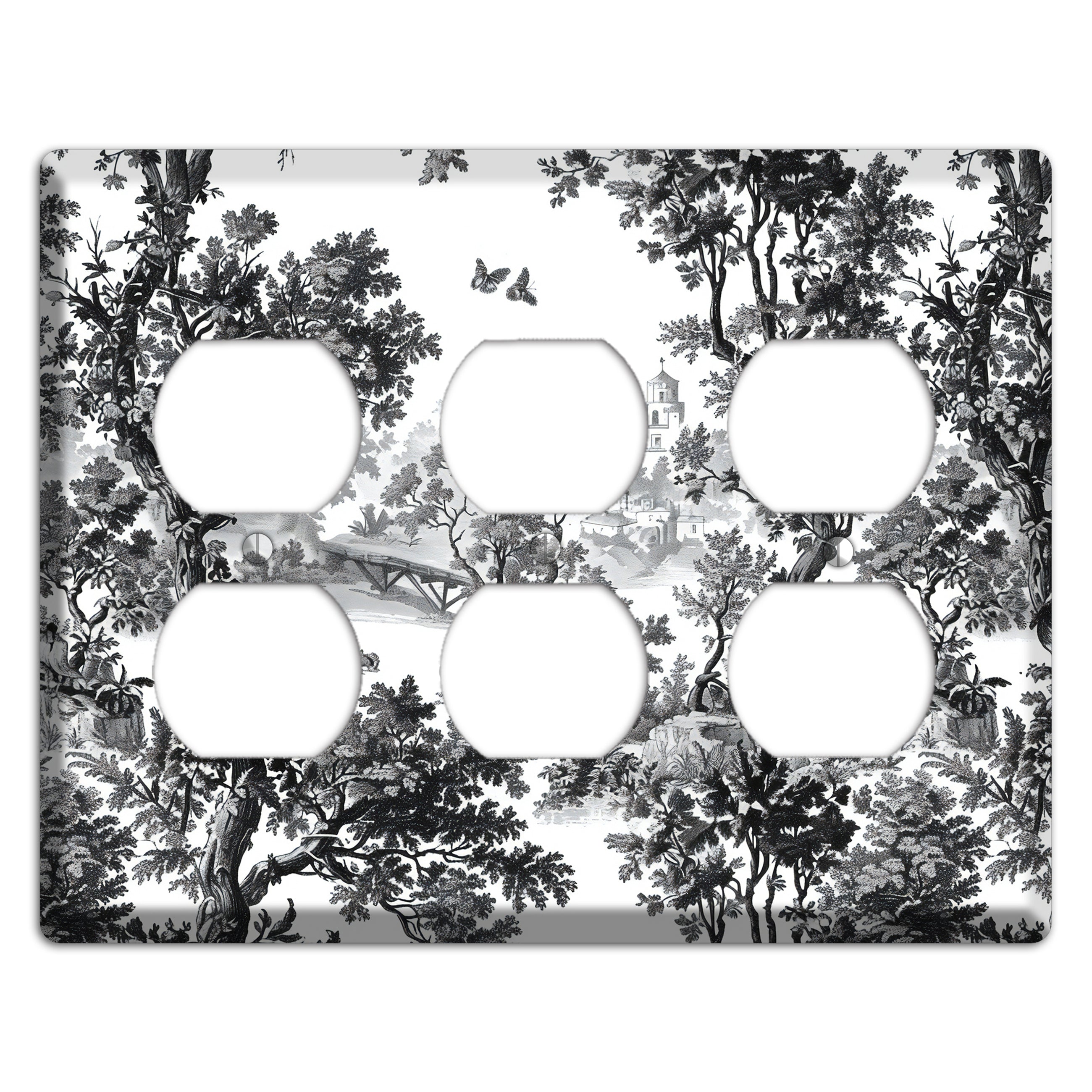 Woodland Chapel Mist 3 Duplex Wallplate