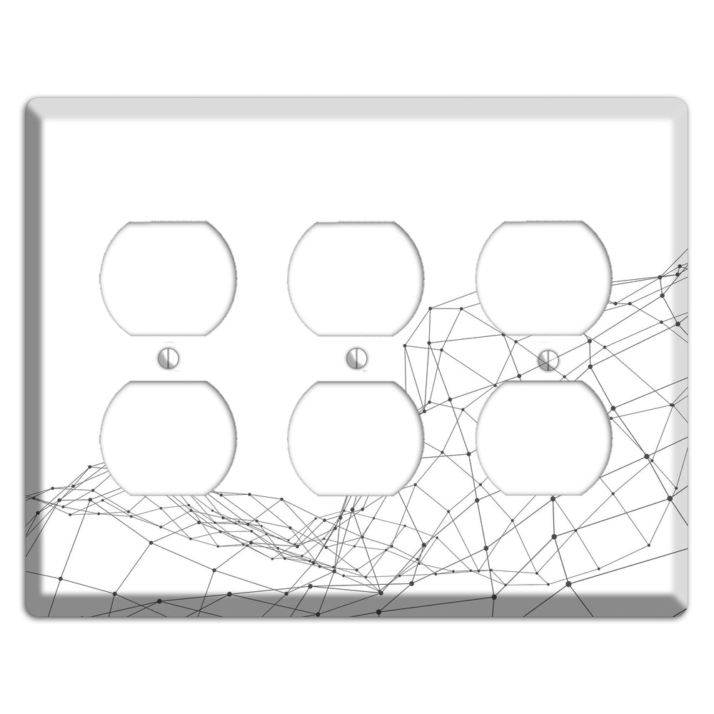 Lattice Wave Surge 3 Duplex Wallplate