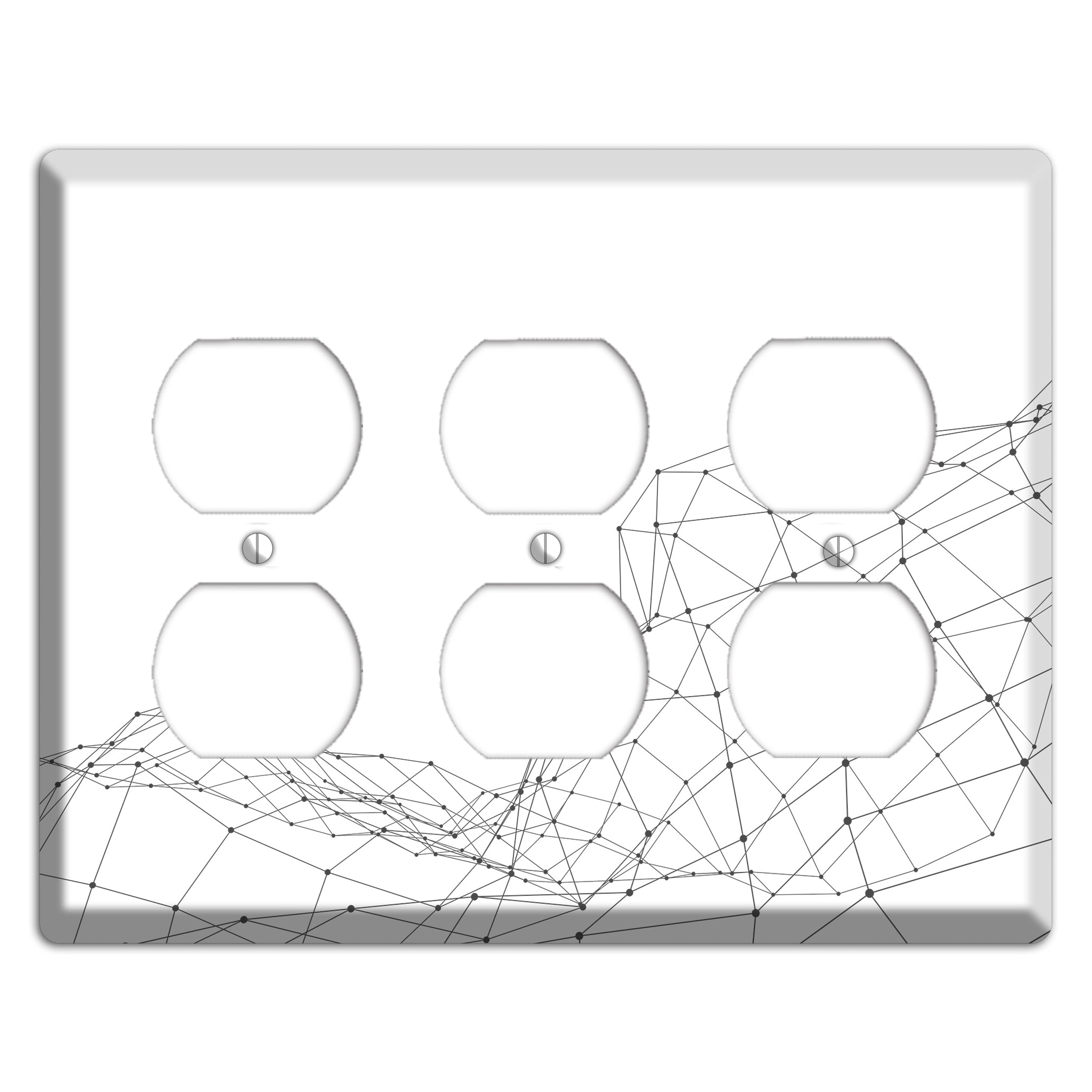 Lattice Wave Surge 3 Duplex Wallplate