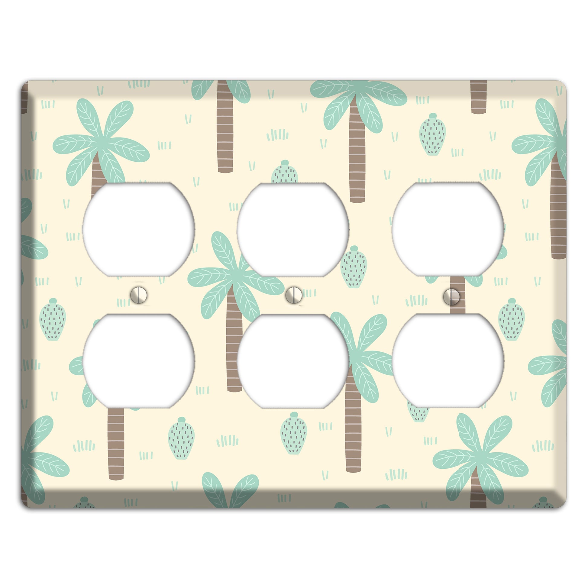 Dino Palmscape 3 Duplex Wallplate