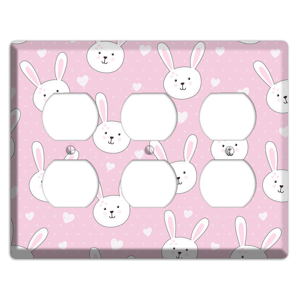 Bunny Love 3 Duplex Wallplate