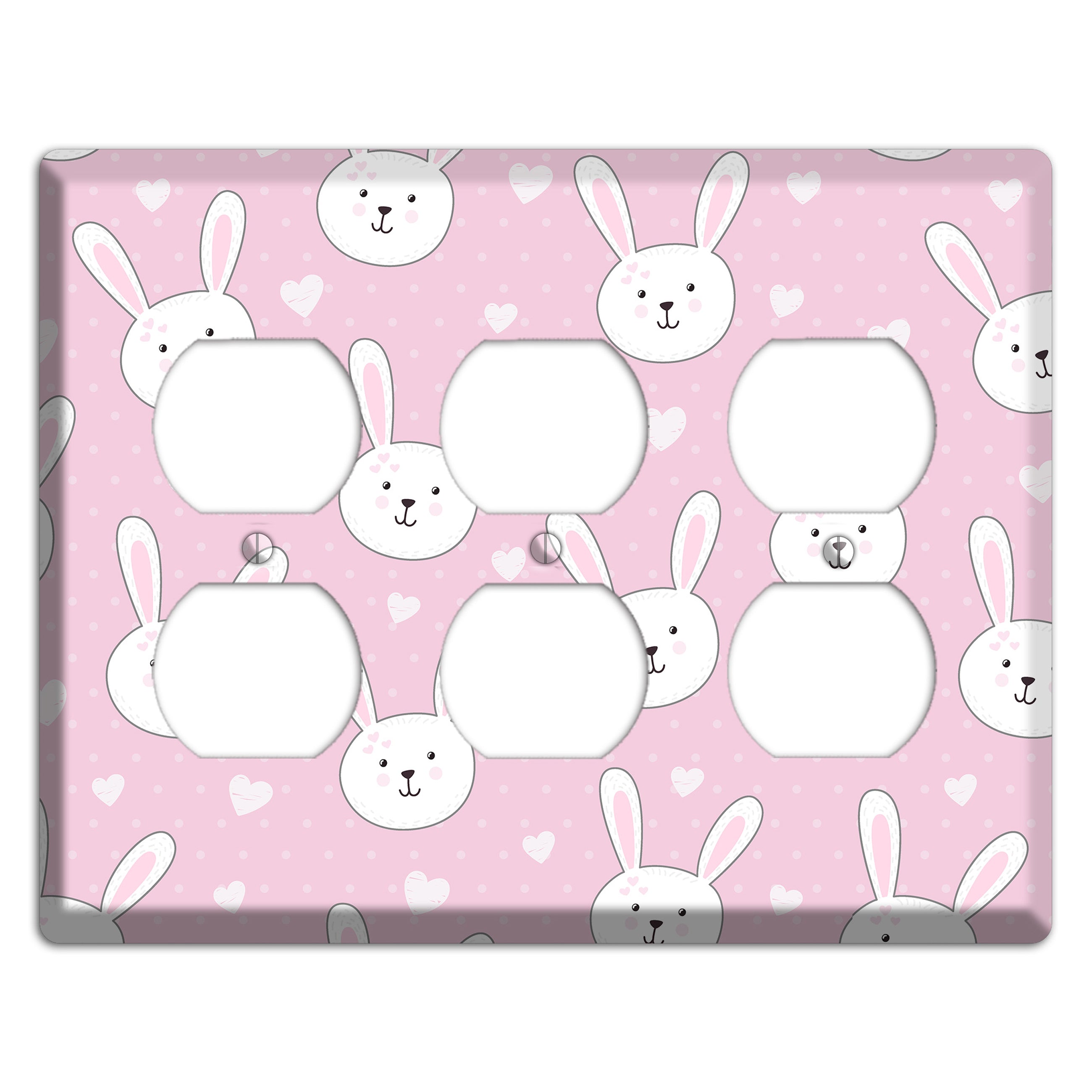Bunny Love 3 Duplex Wallplate