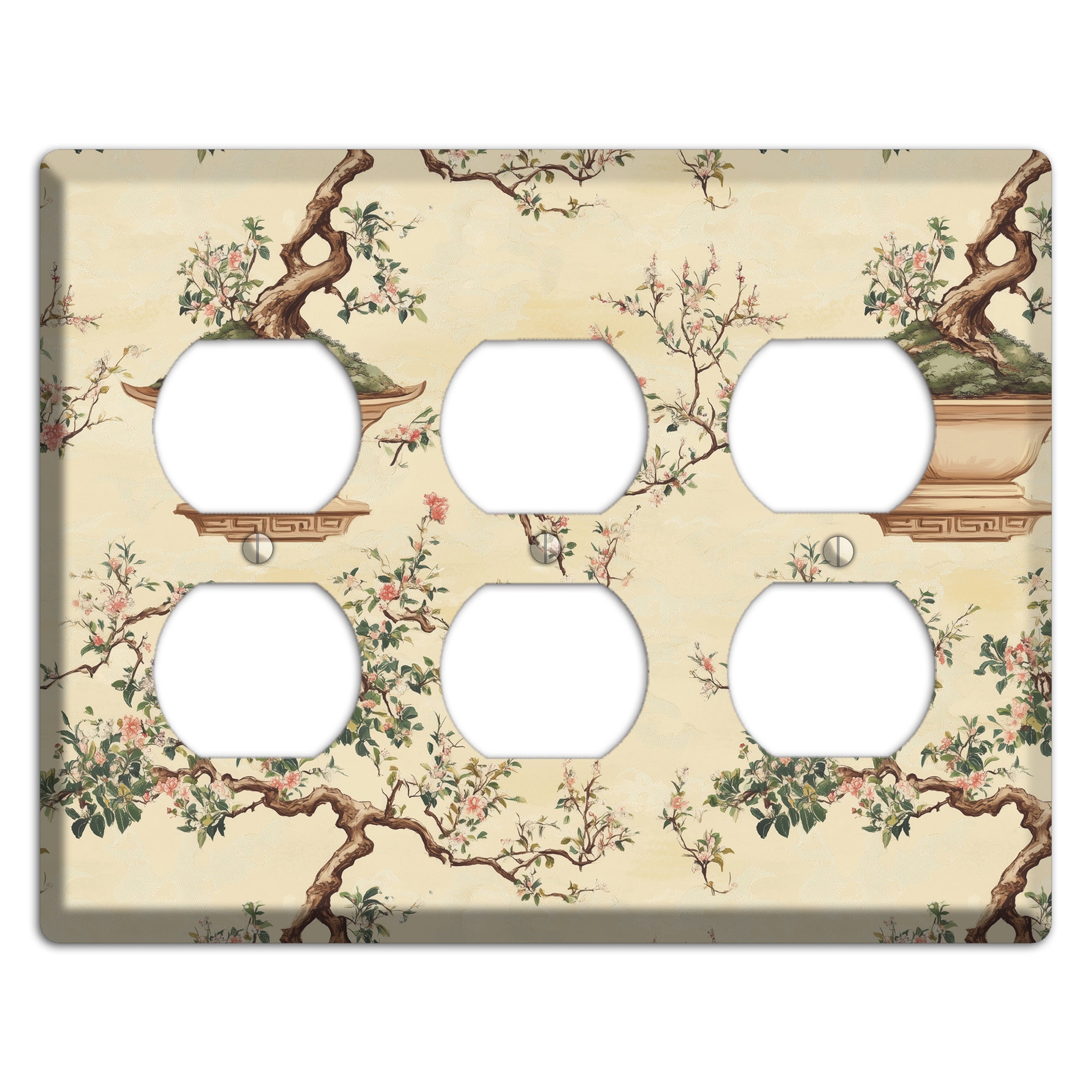 Bonsai & Blossom 3 Duplex Wallplate