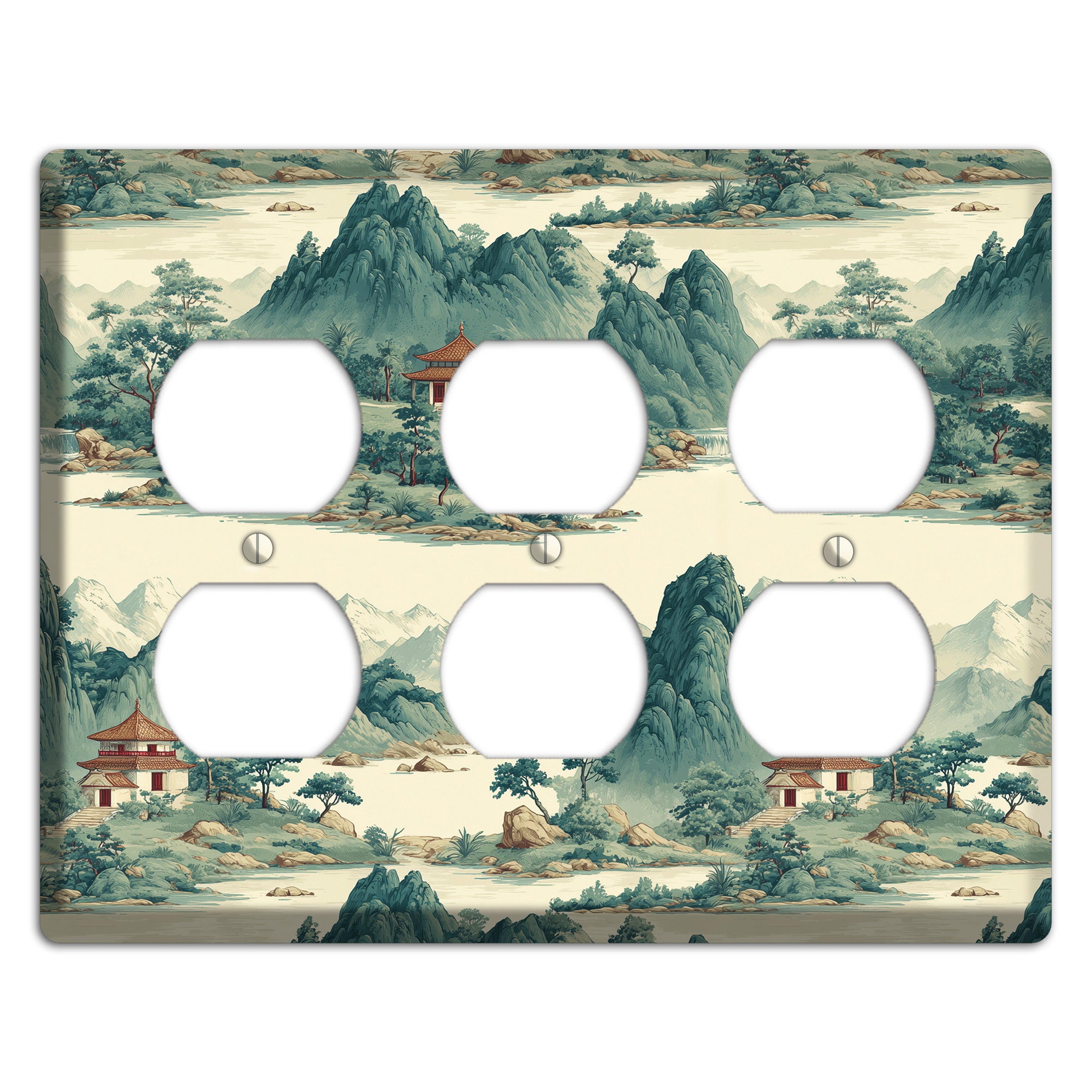 Mist & Pavilion 3 Duplex Wallplate