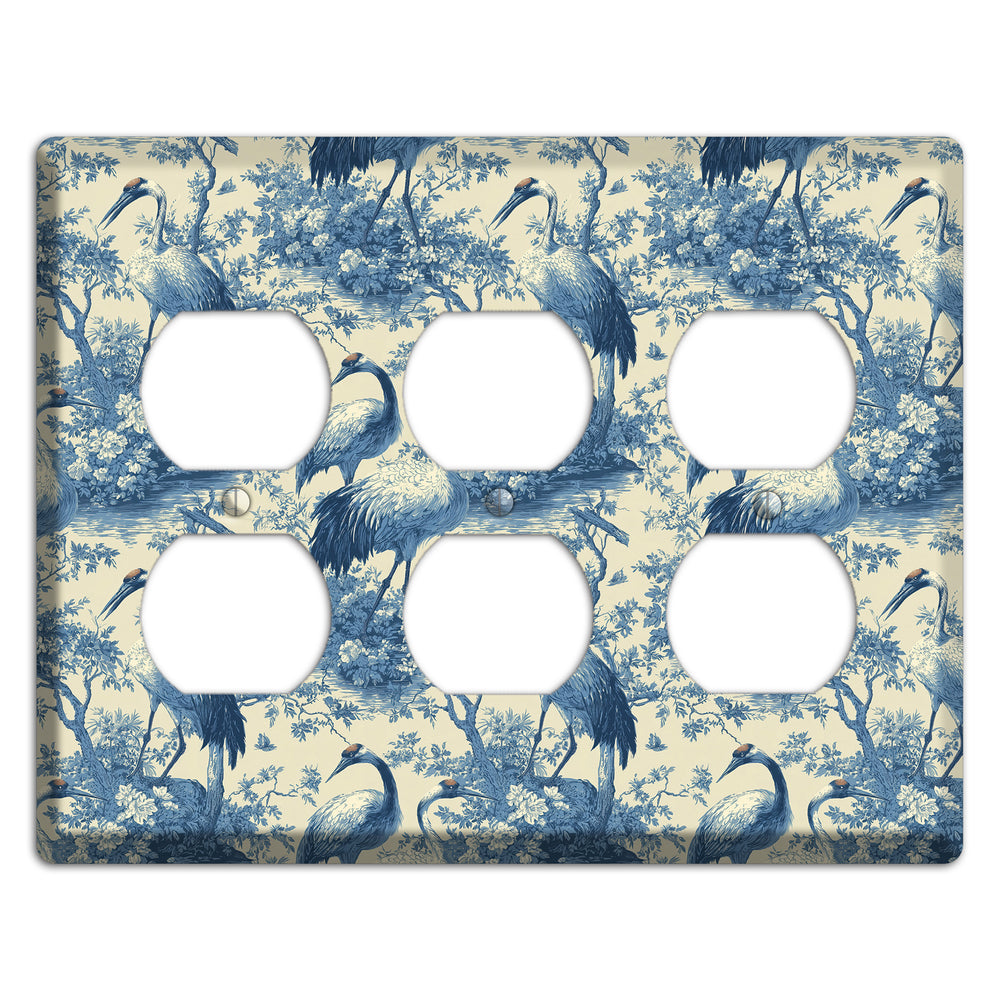 Cobalt Toile Vigil 3 Duplex Wallplate
