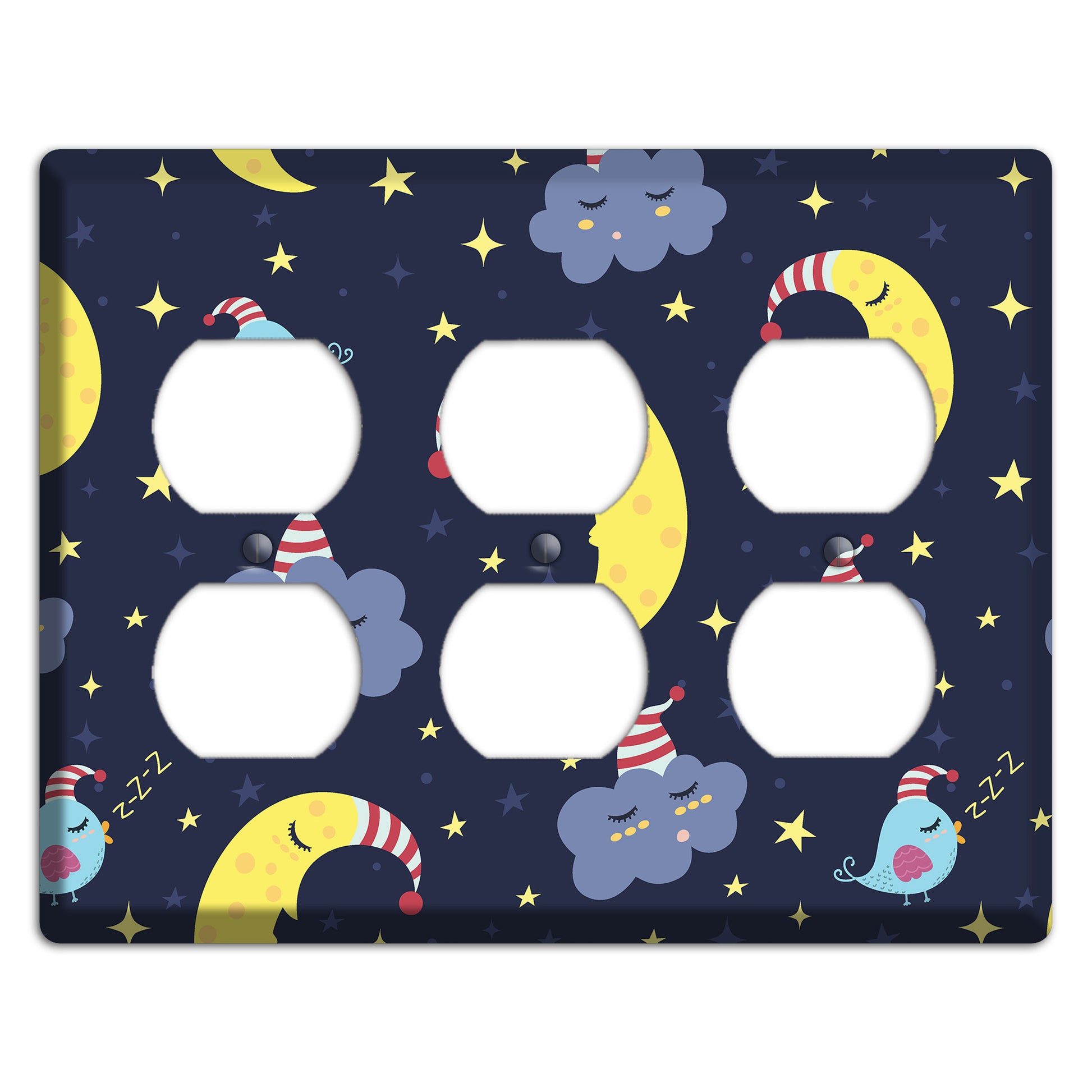 Sleepy Skies 3 Duplex Wallplate