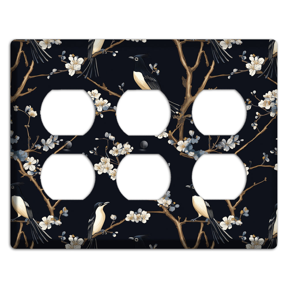Plum Blossom Vigil 3 Duplex Wallplate