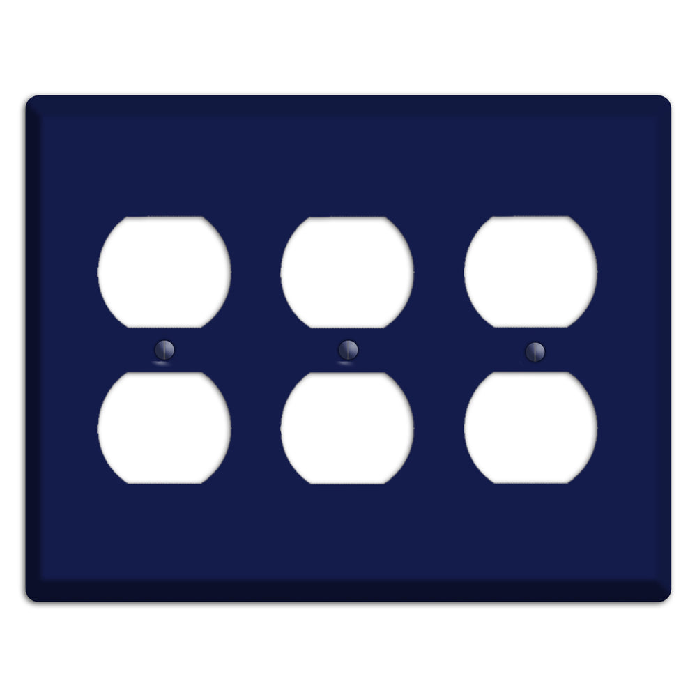 Baxter Midnight Navy Solid 3 Duplex Wallplate