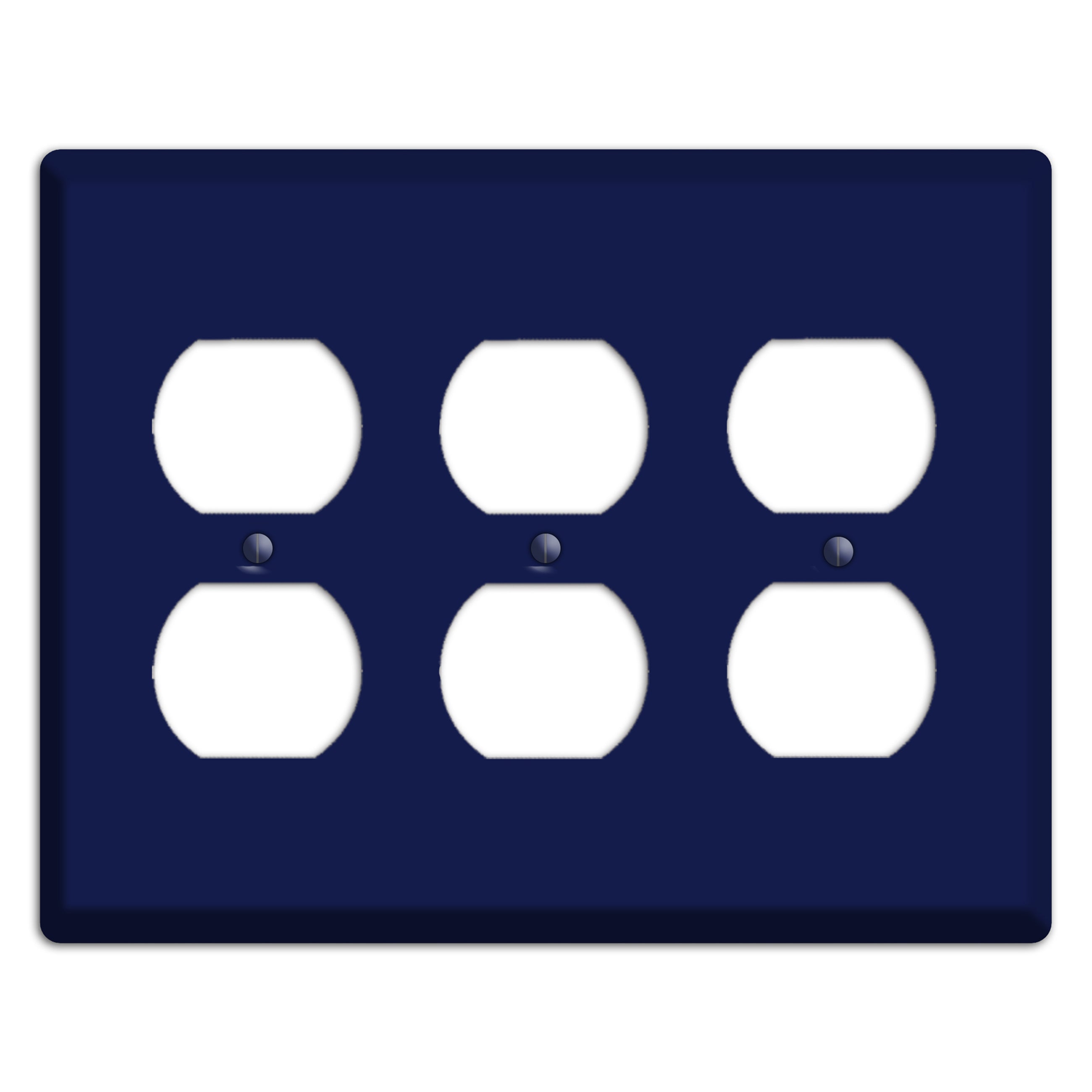 Baxter Midnight Navy Solid 3 Duplex Wallplate