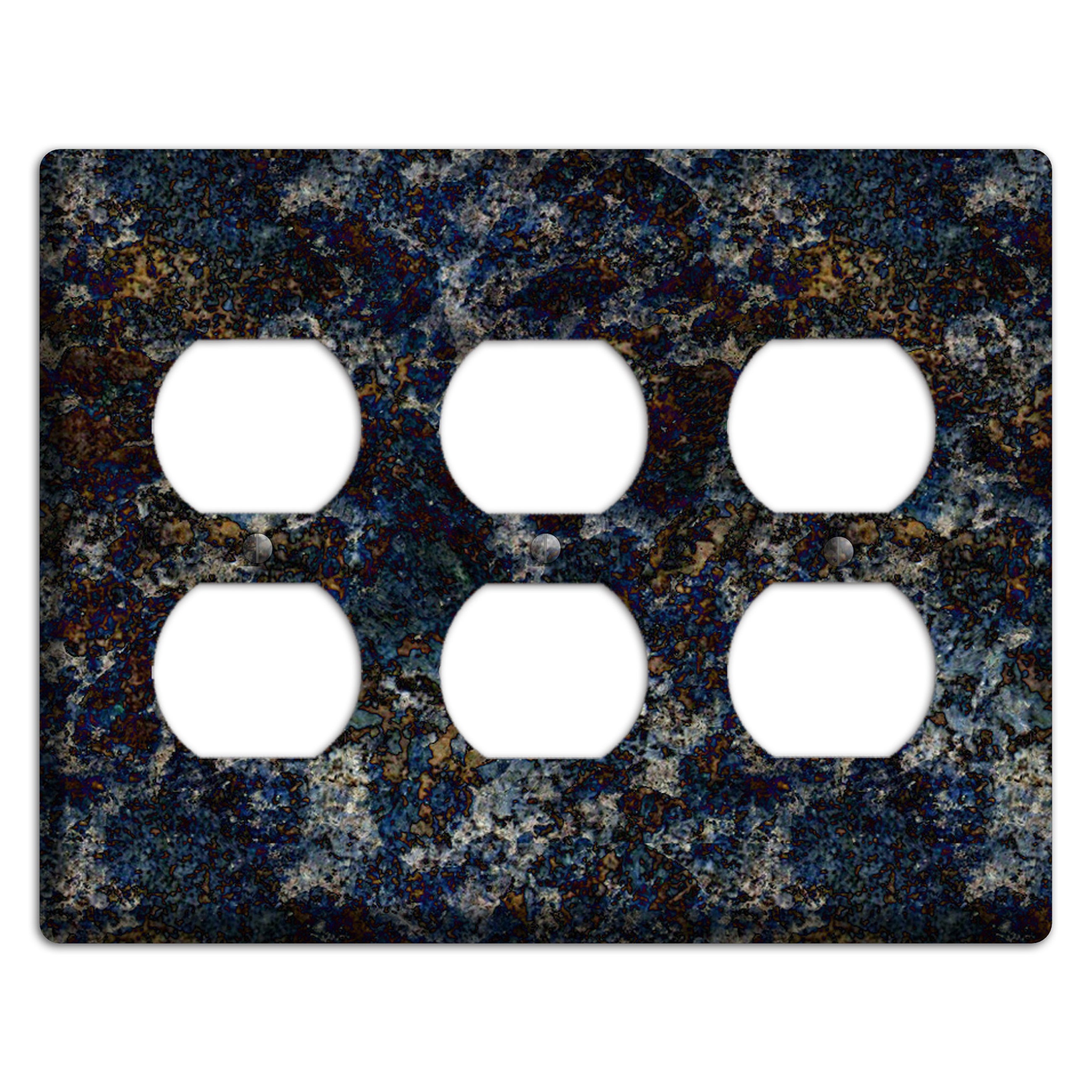 Blue Louise Granite 3 Duplex Wallplate