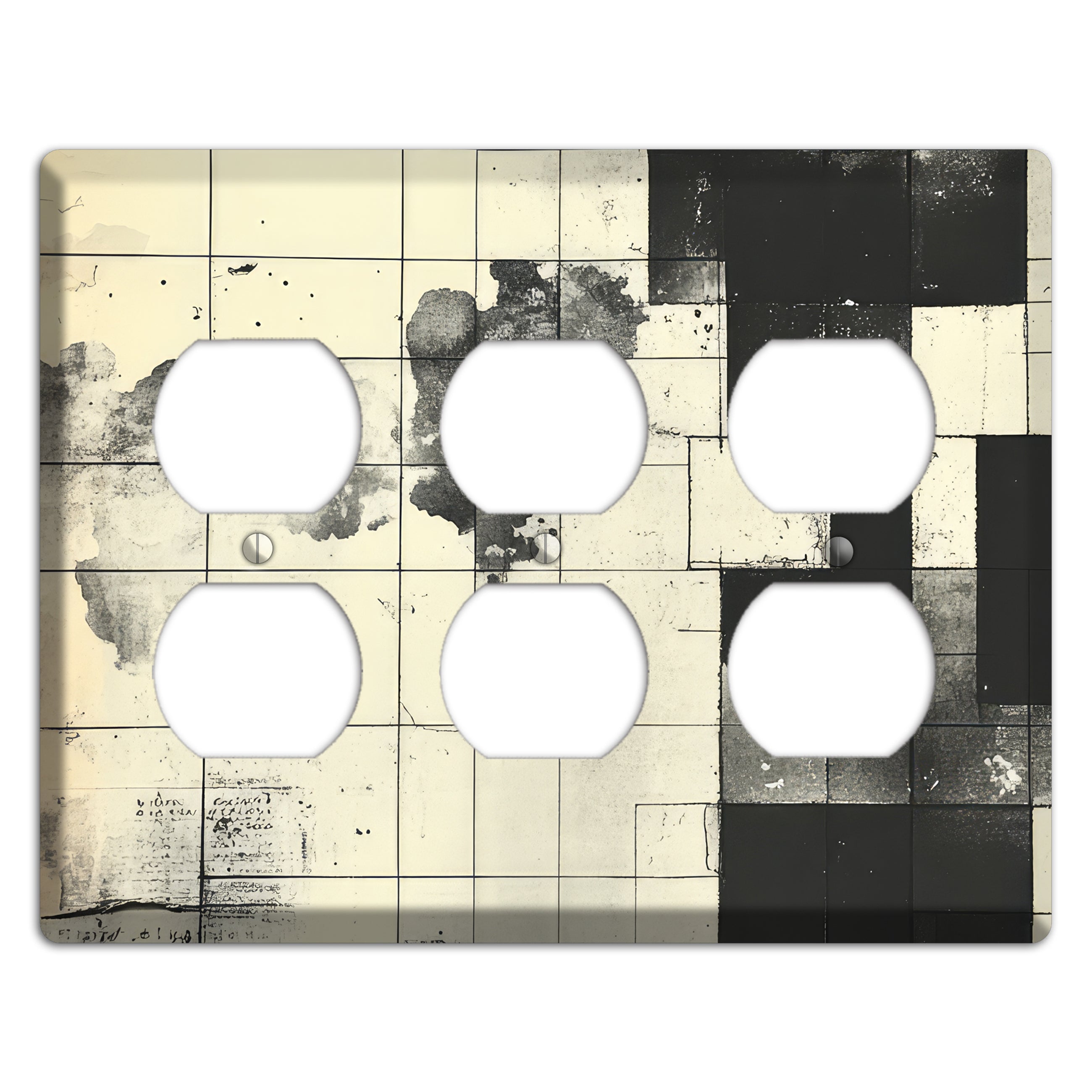 Fractured Cartography 3 Duplex Wallplate