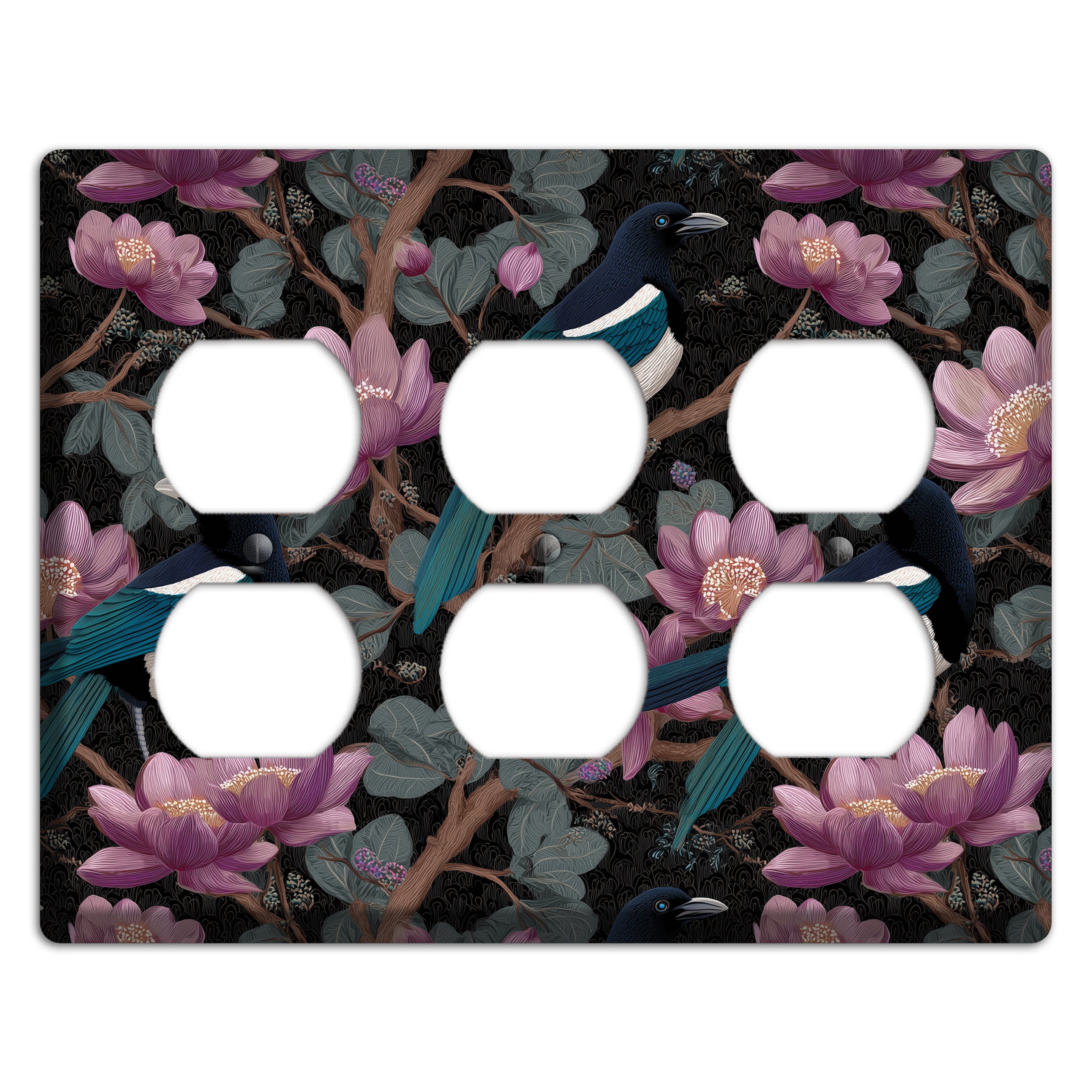 Magpie Moon Garden 3 Duplex Wallplate