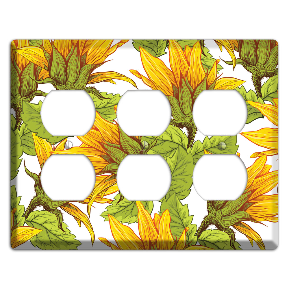 Golden Bloom Scatter 3 Duplex Wallplate