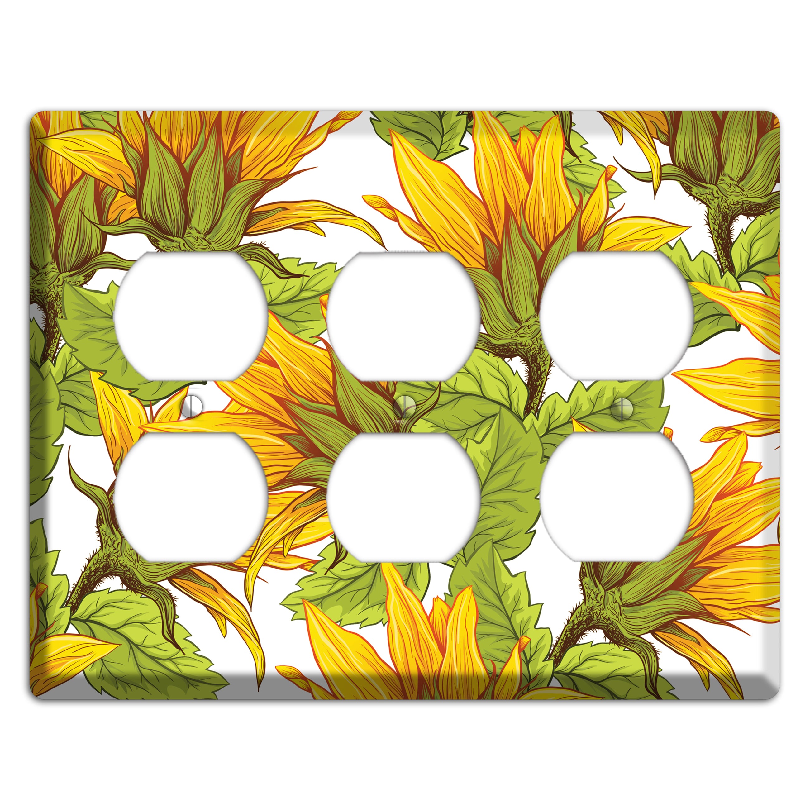Golden Bloom Scatter 3 Duplex Wallplate