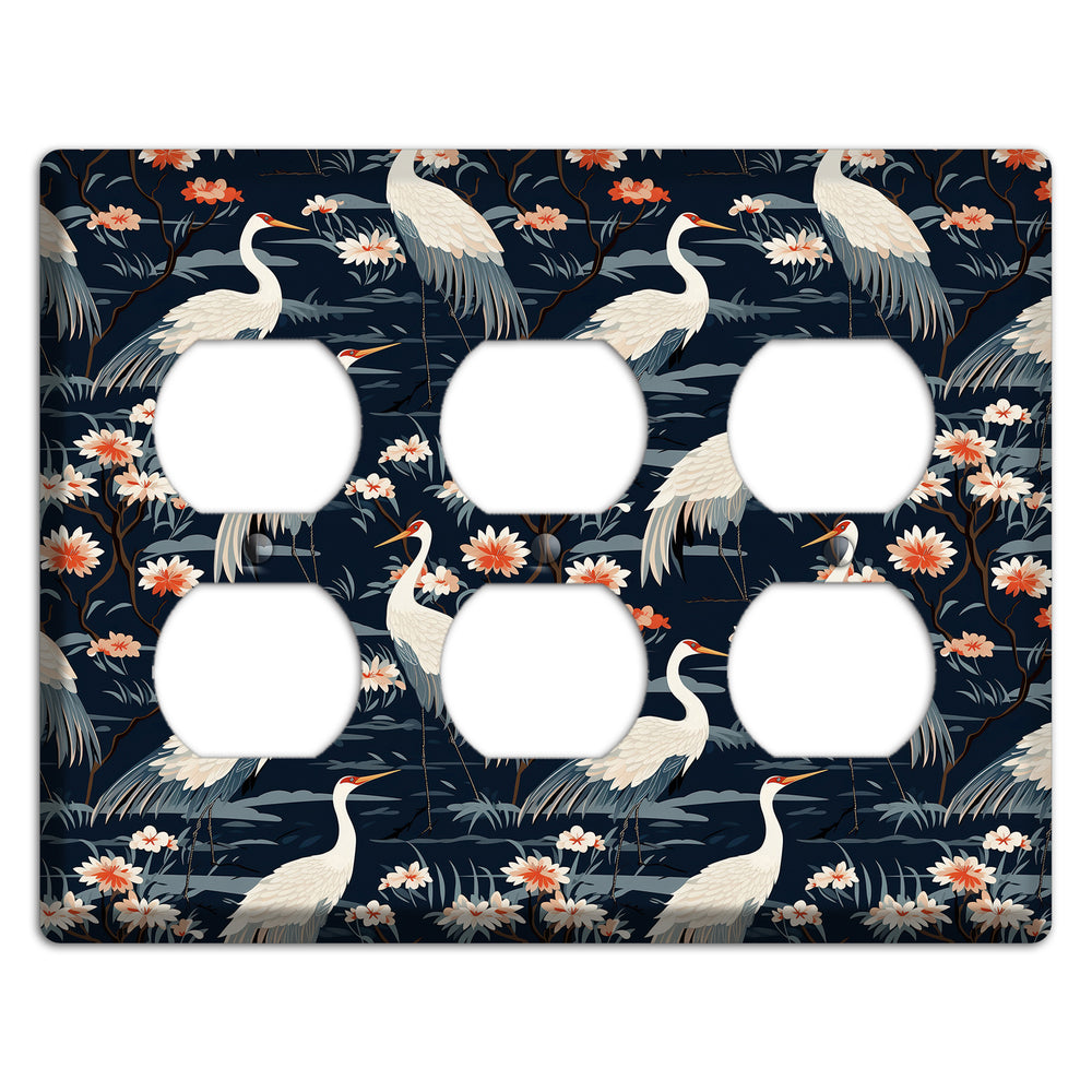 Navy Heron Nocturne 3 Duplex Wallplate
