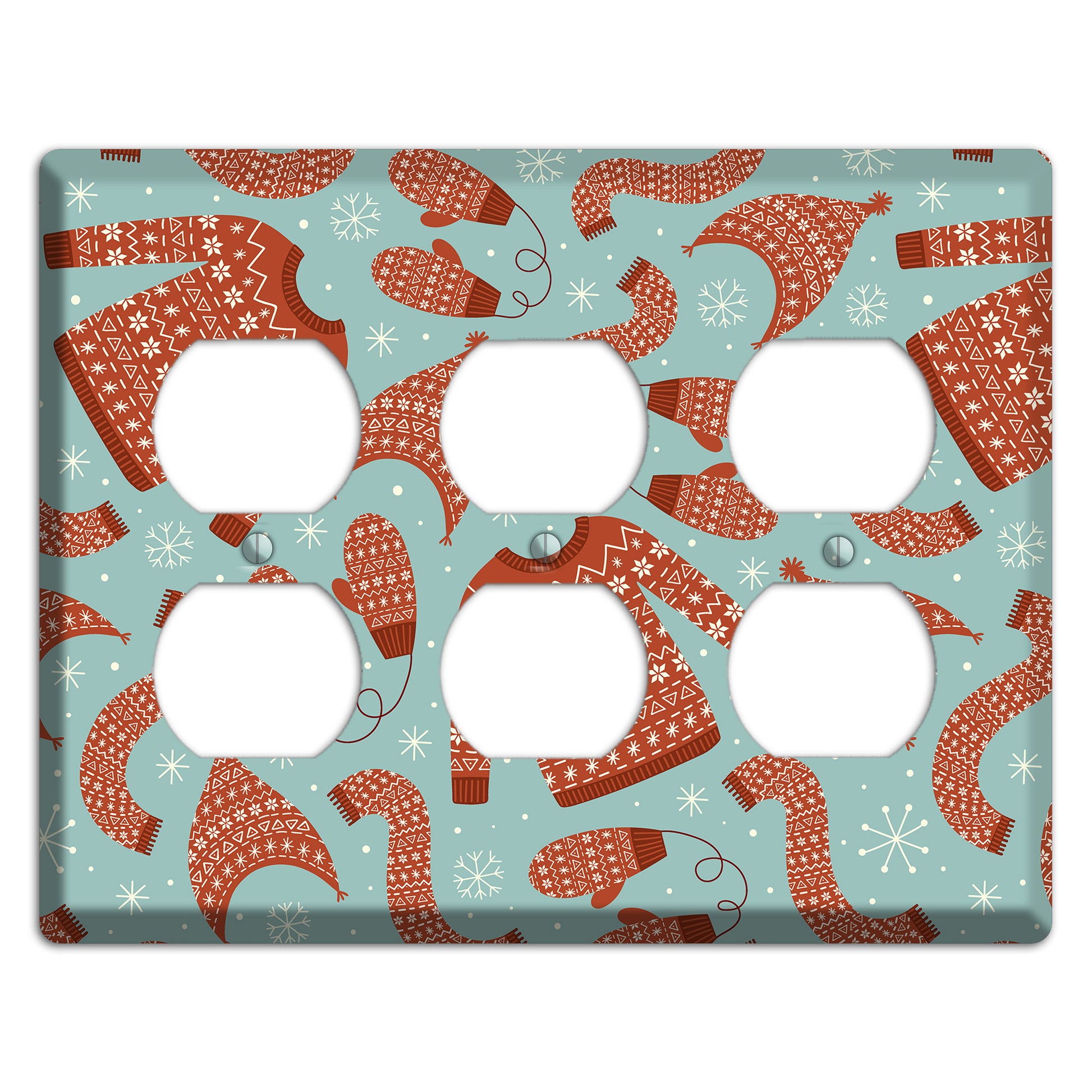 Cozy Knits & Mittens 3 Duplex Wallplate