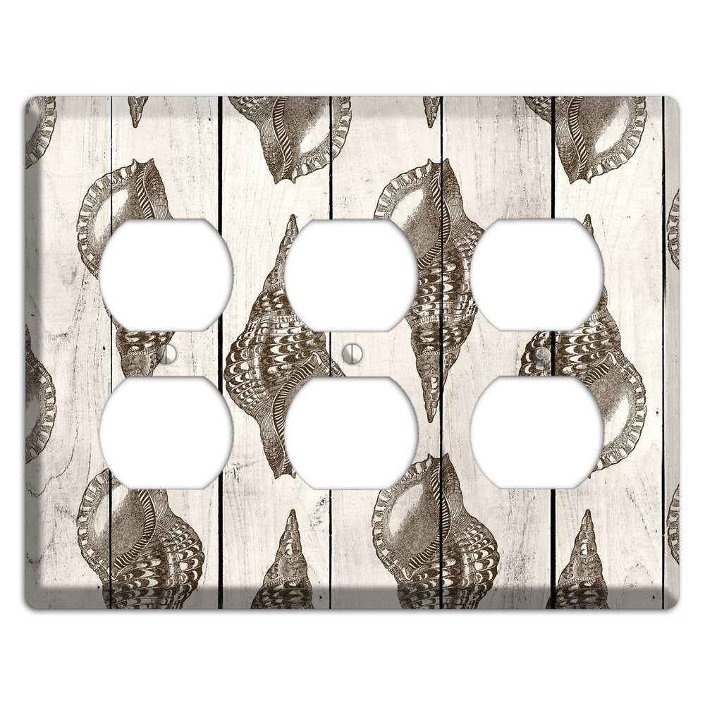Shellbound Shore 3 Duplex Wallplate