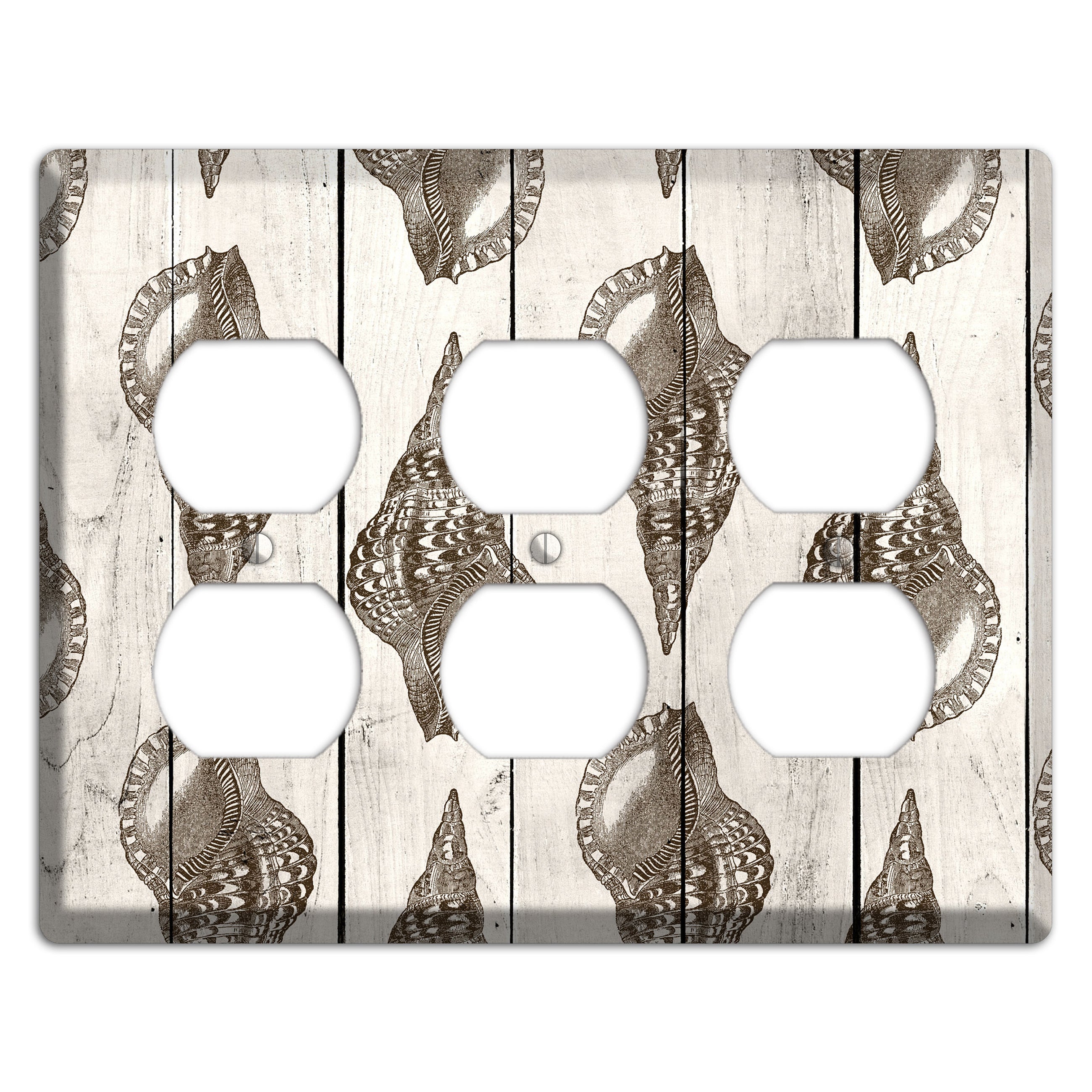 Shellbound Shore 3 Duplex Wallplate