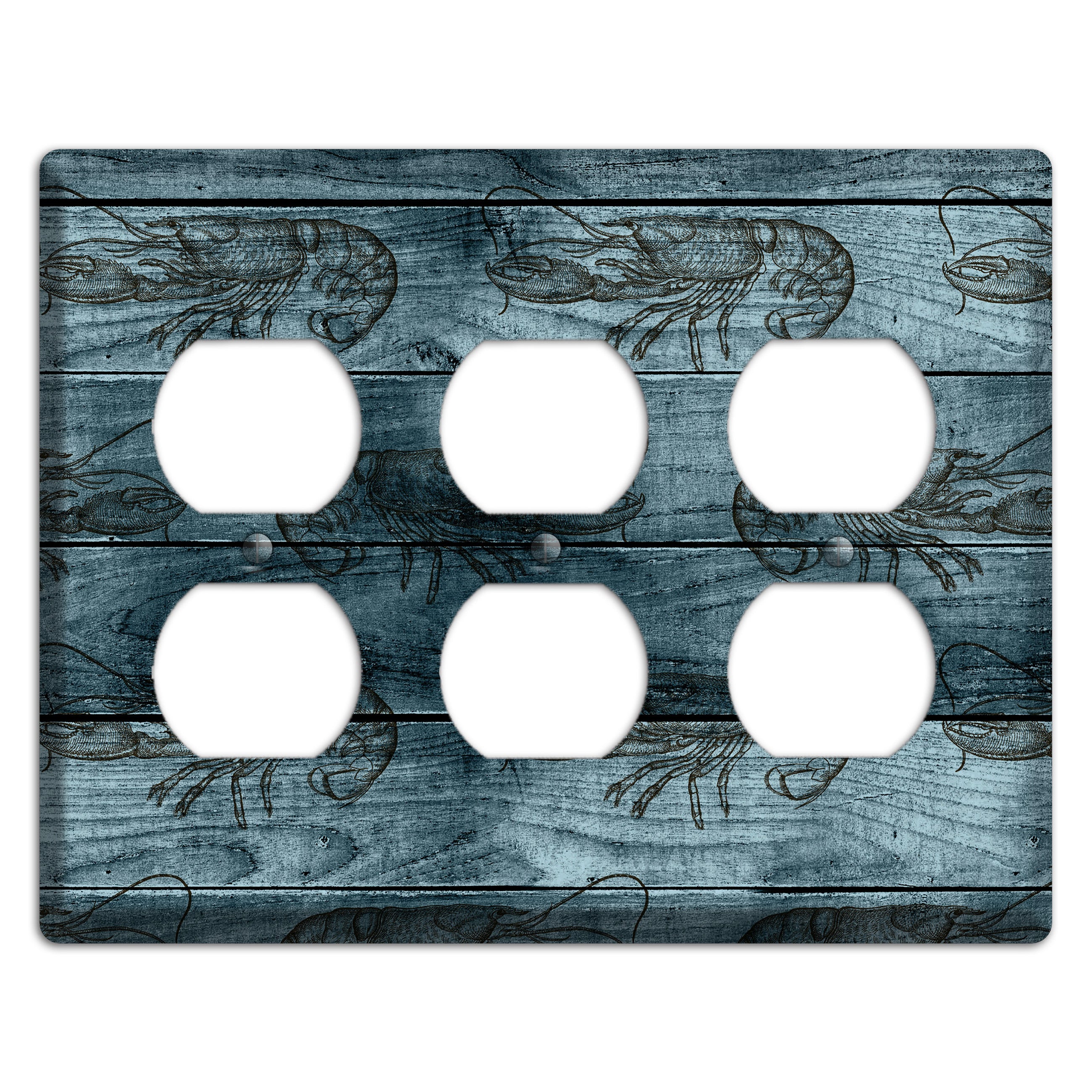 Lobster Ledger 3 Duplex Wallplate