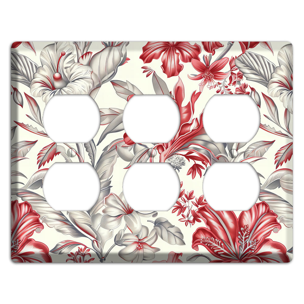 Crimson Botanica 3 Duplex Wallplate