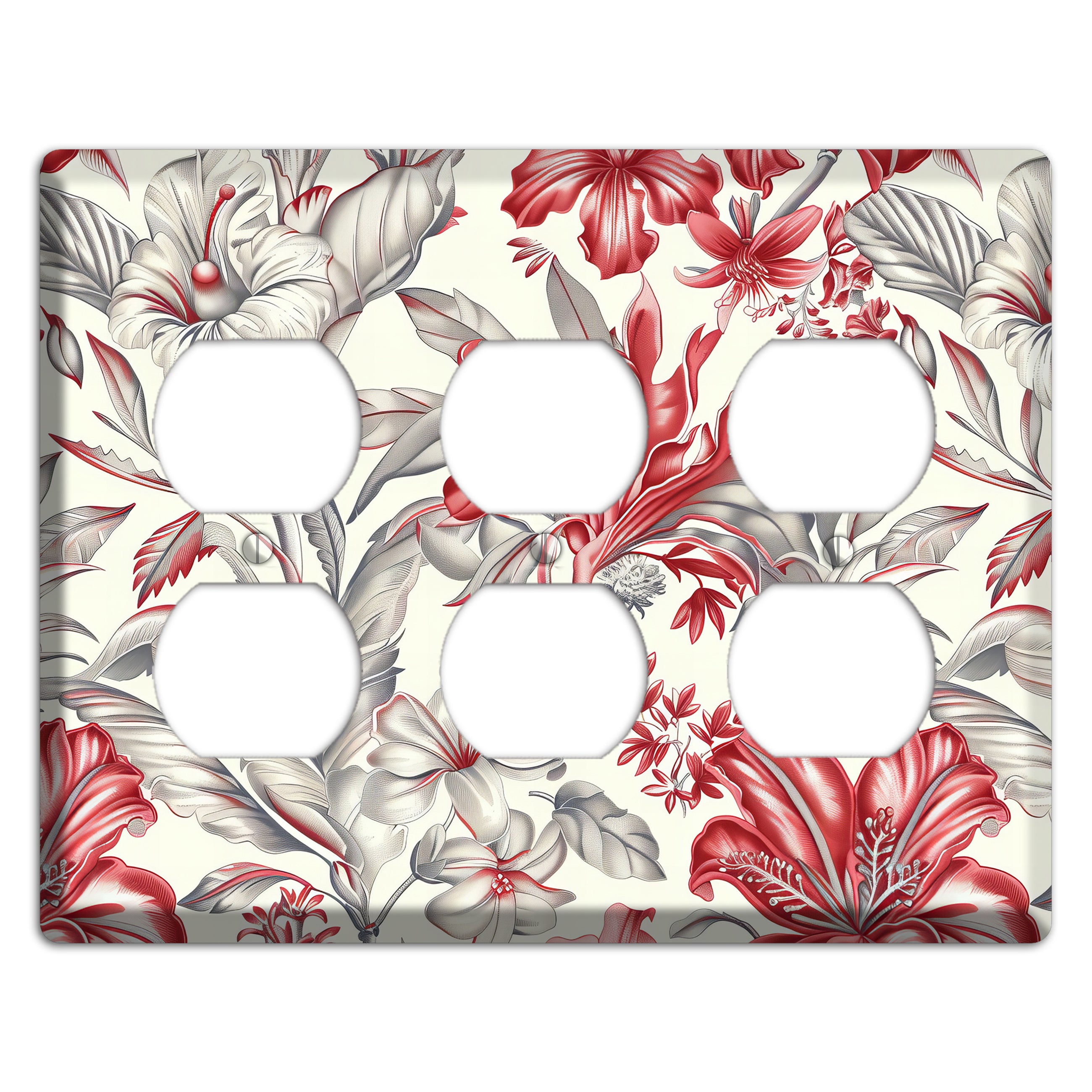 Crimson Botanica 3 Duplex Wallplate