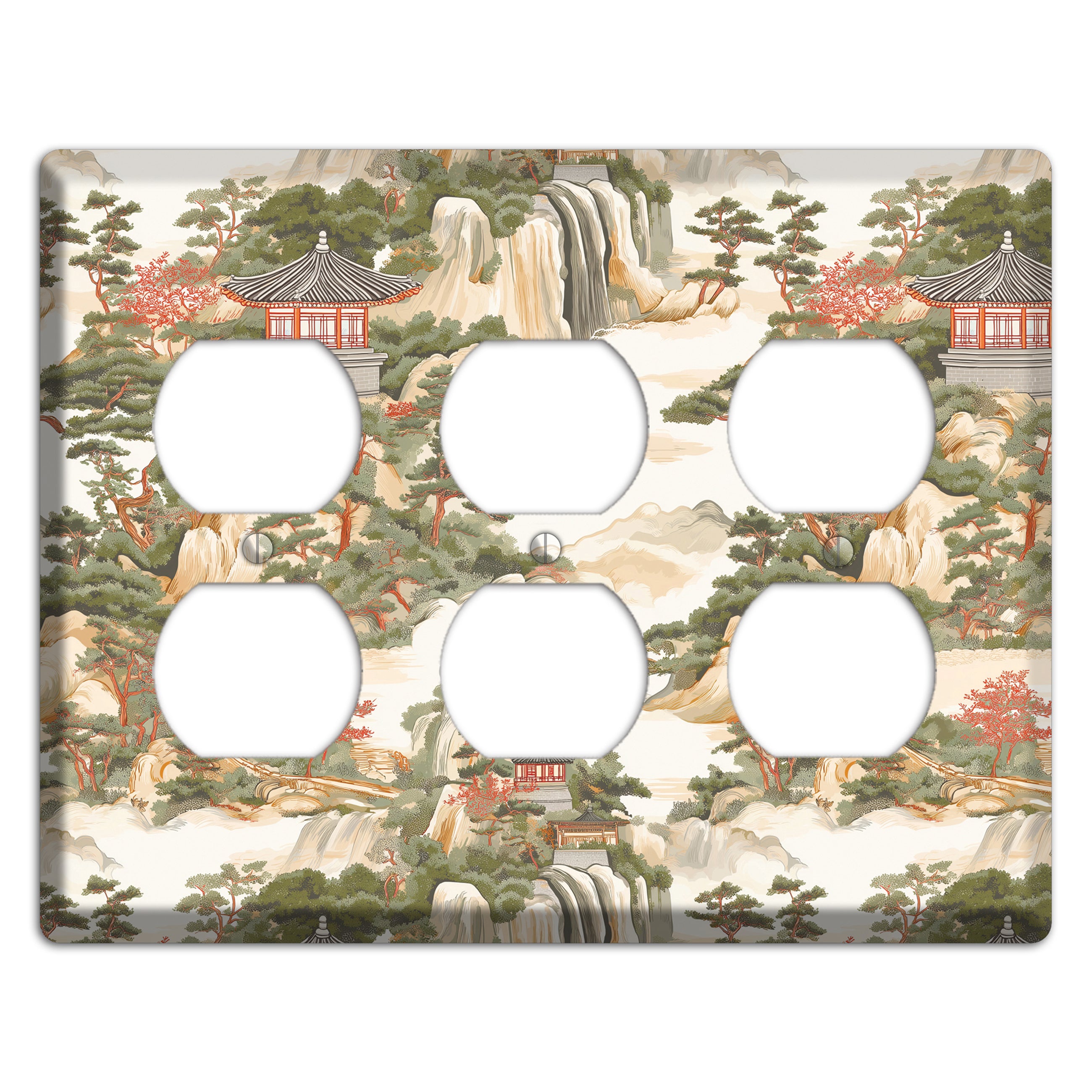 Mountain Pavilion Mist 3 Duplex Wallplate