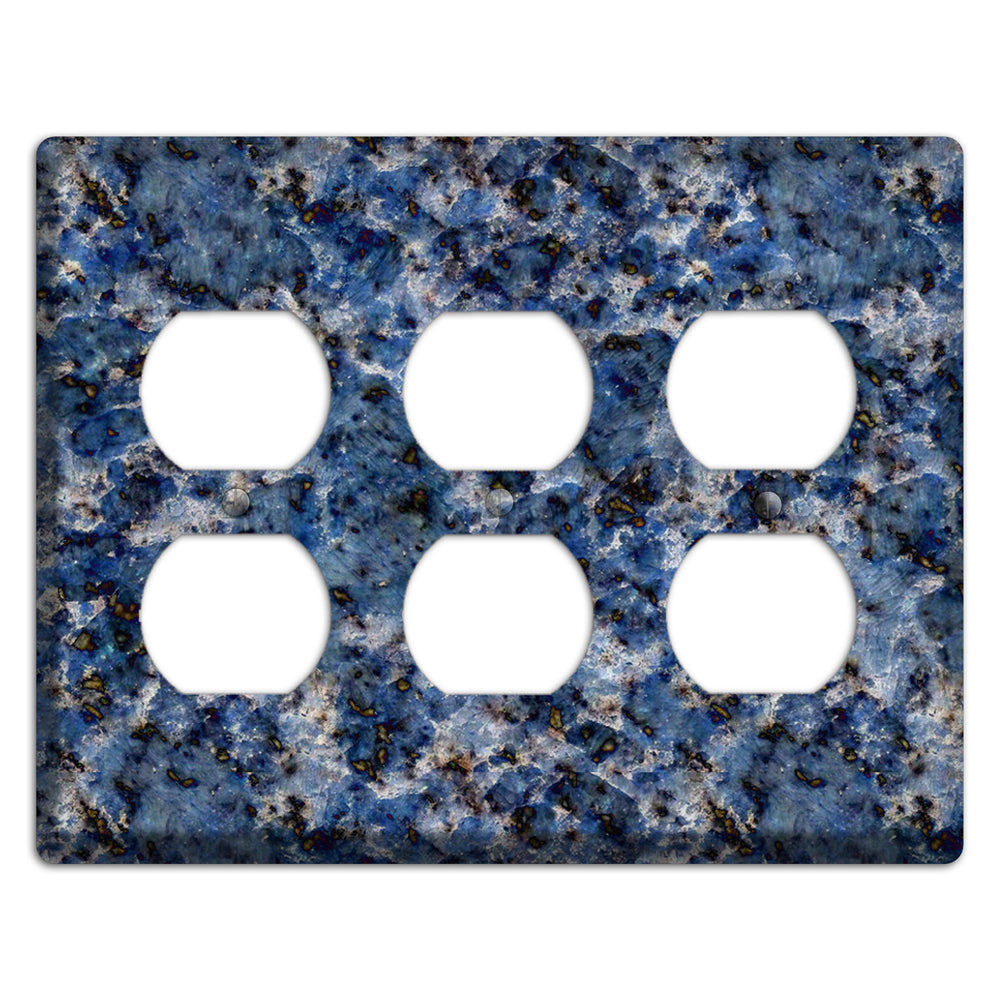 Blue Bahia Granite 3 Duplex Wallplate