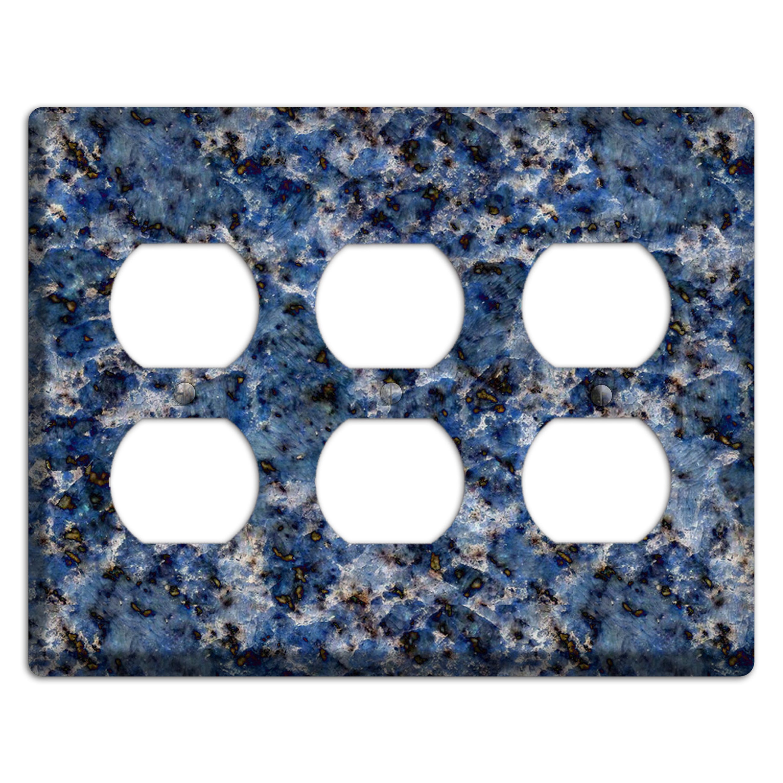 Blue Bahia Granite 3 Duplex Wallplate