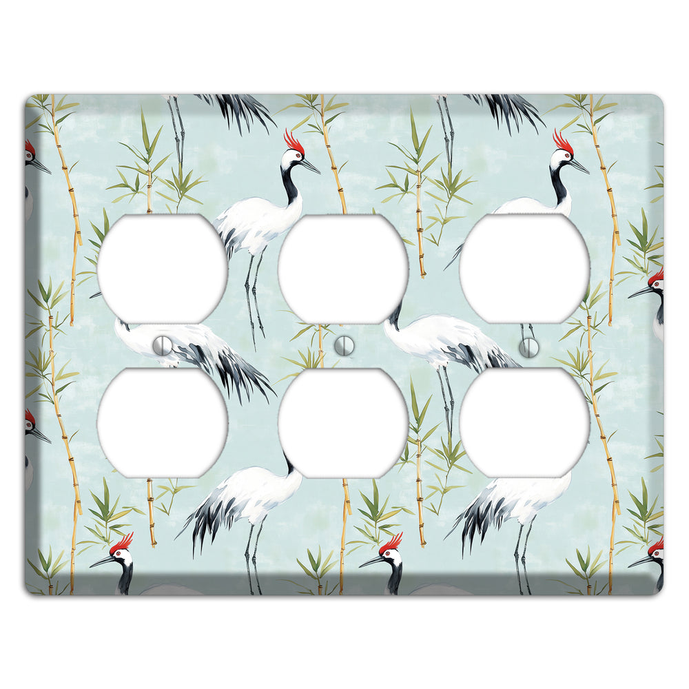 Celadon Bamboo Vigil 3 Duplex Wallplate