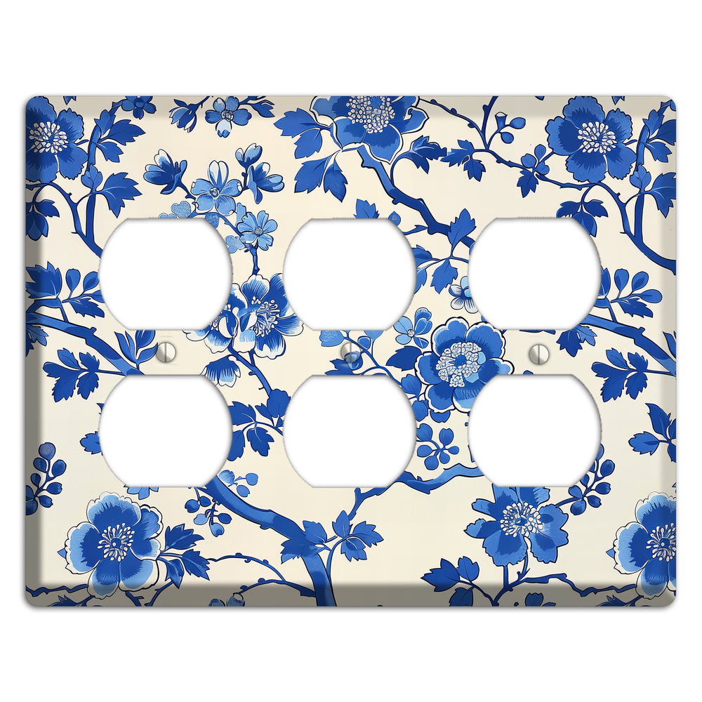 Porcelain Garden Bloom 3 Duplex Wallplate