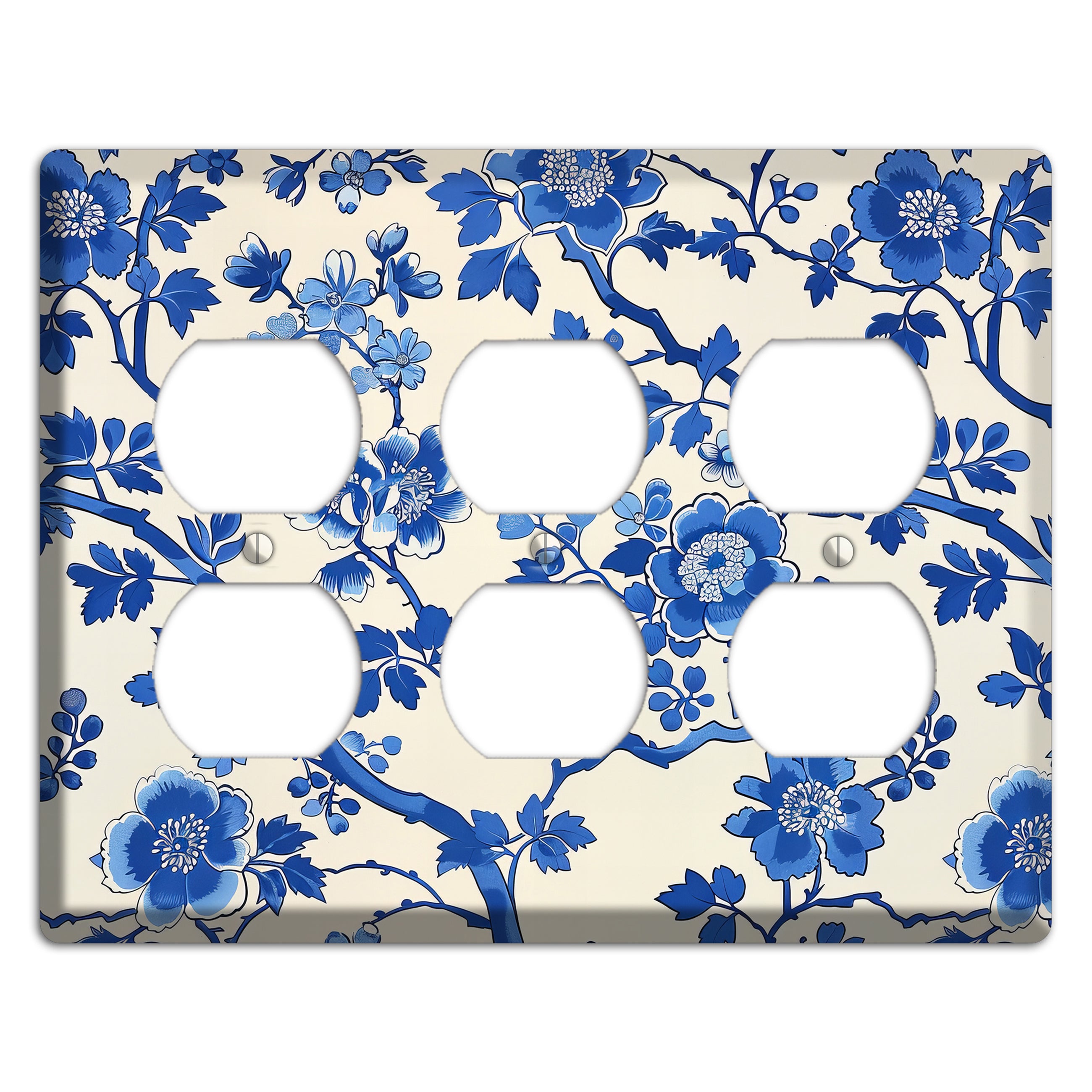 Porcelain Garden Bloom 3 Duplex Wallplate
