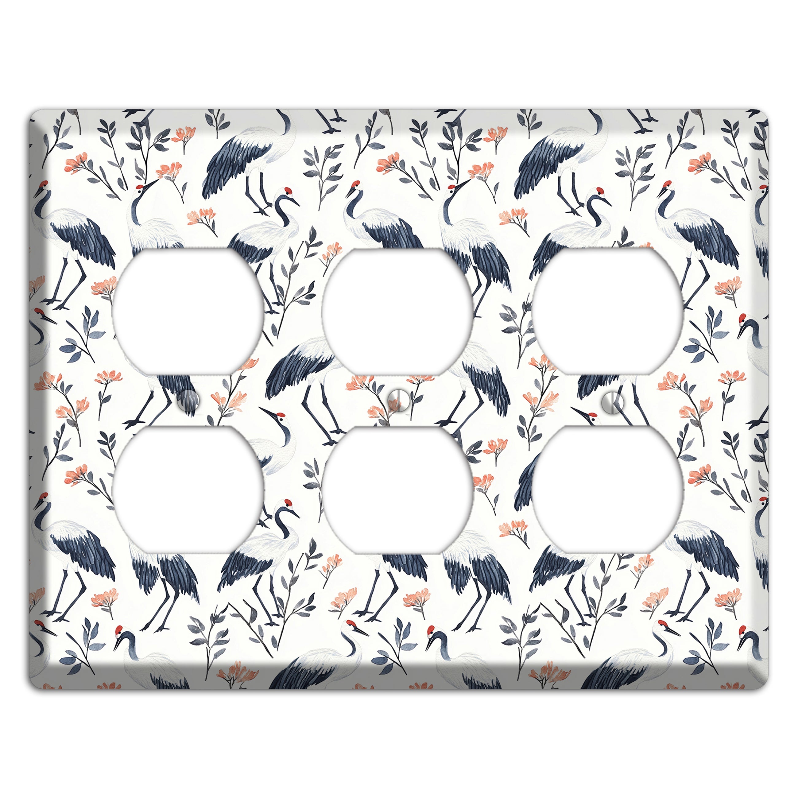 Slate & Coral Marsh 3 Duplex Wallplate