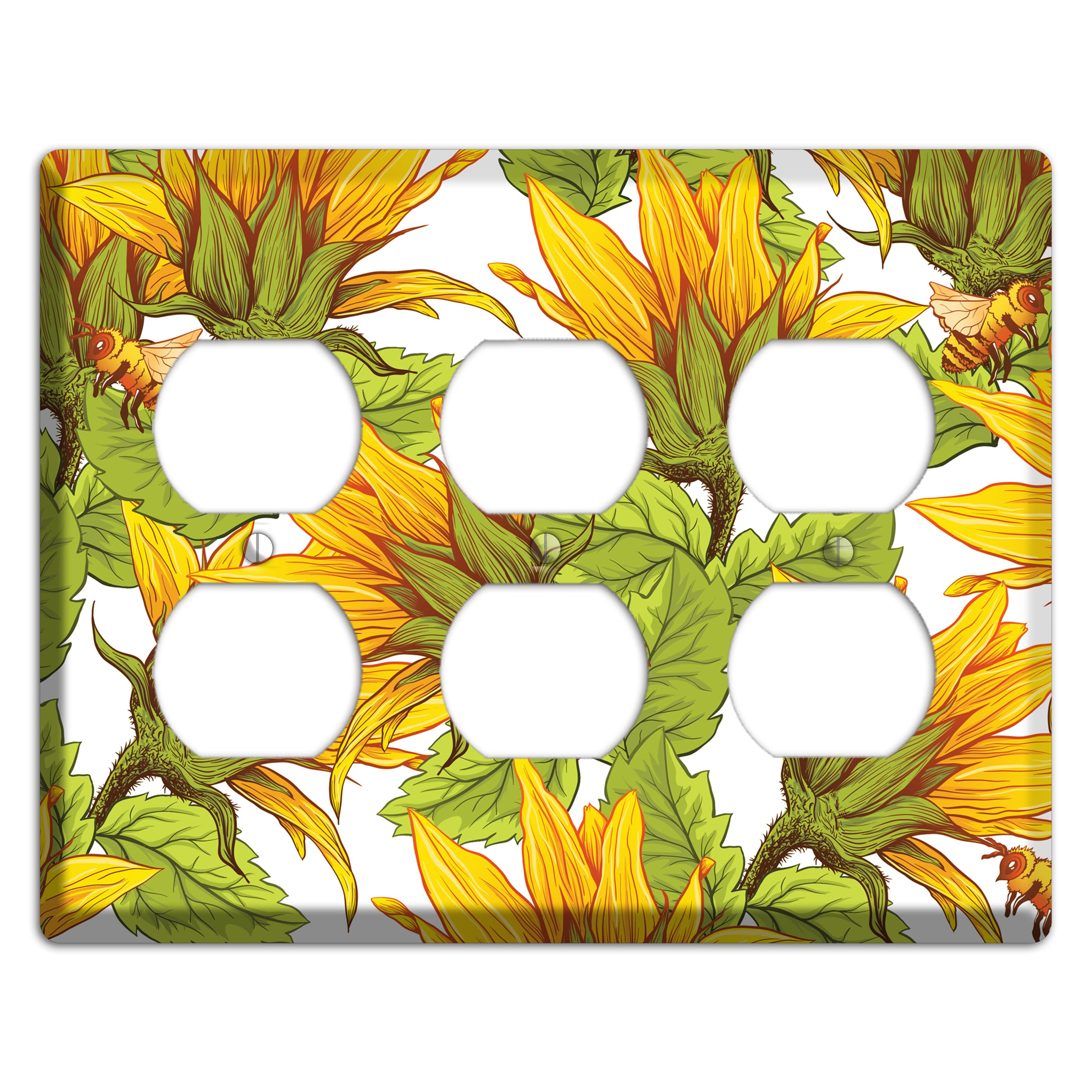Pollen & Wings 3 Duplex Wallplate