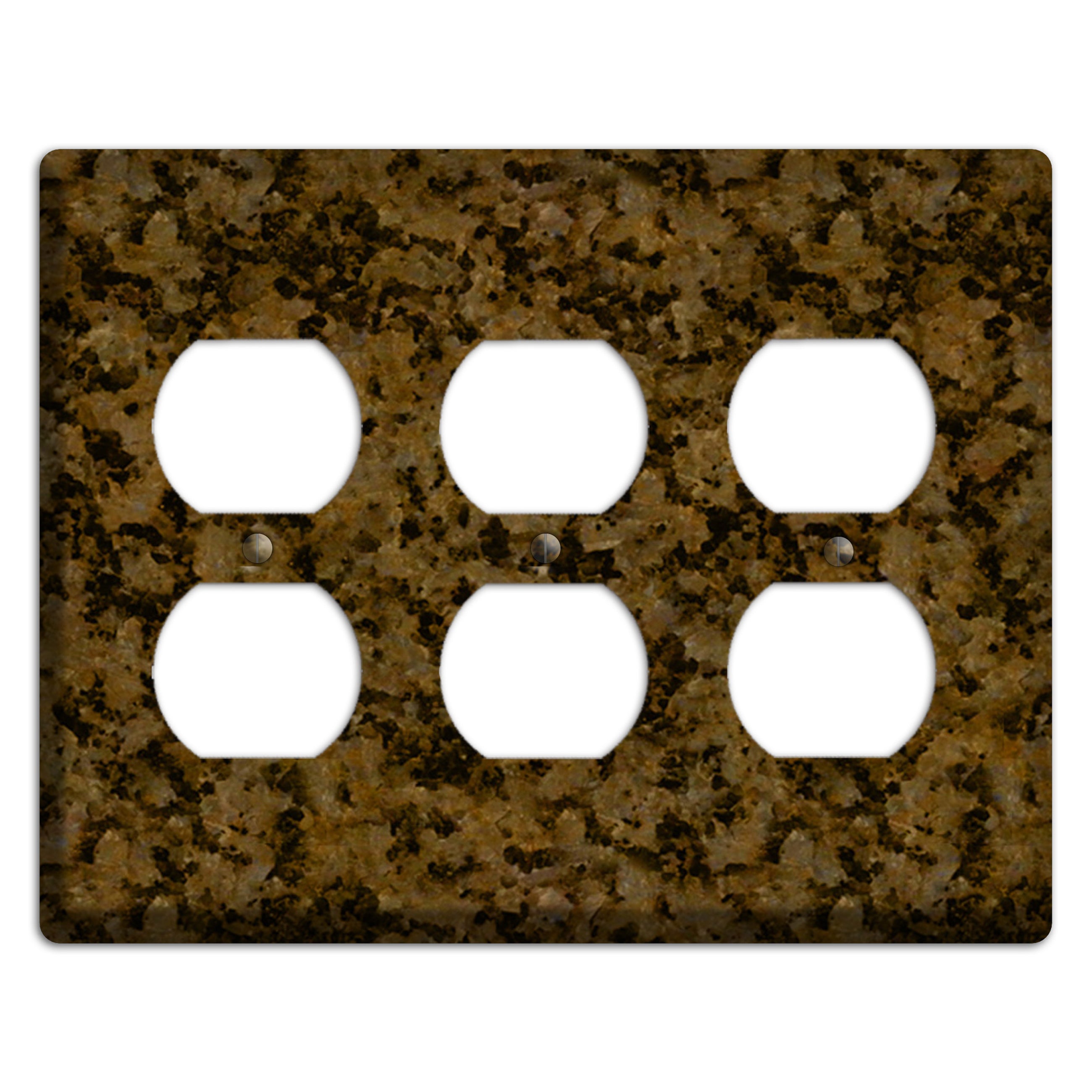 Tropic Brown Granite 3 Duplex Wallplate