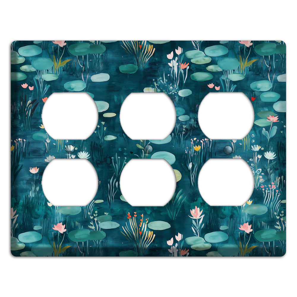 Lily Pond Reverie 3 Duplex Wallplate