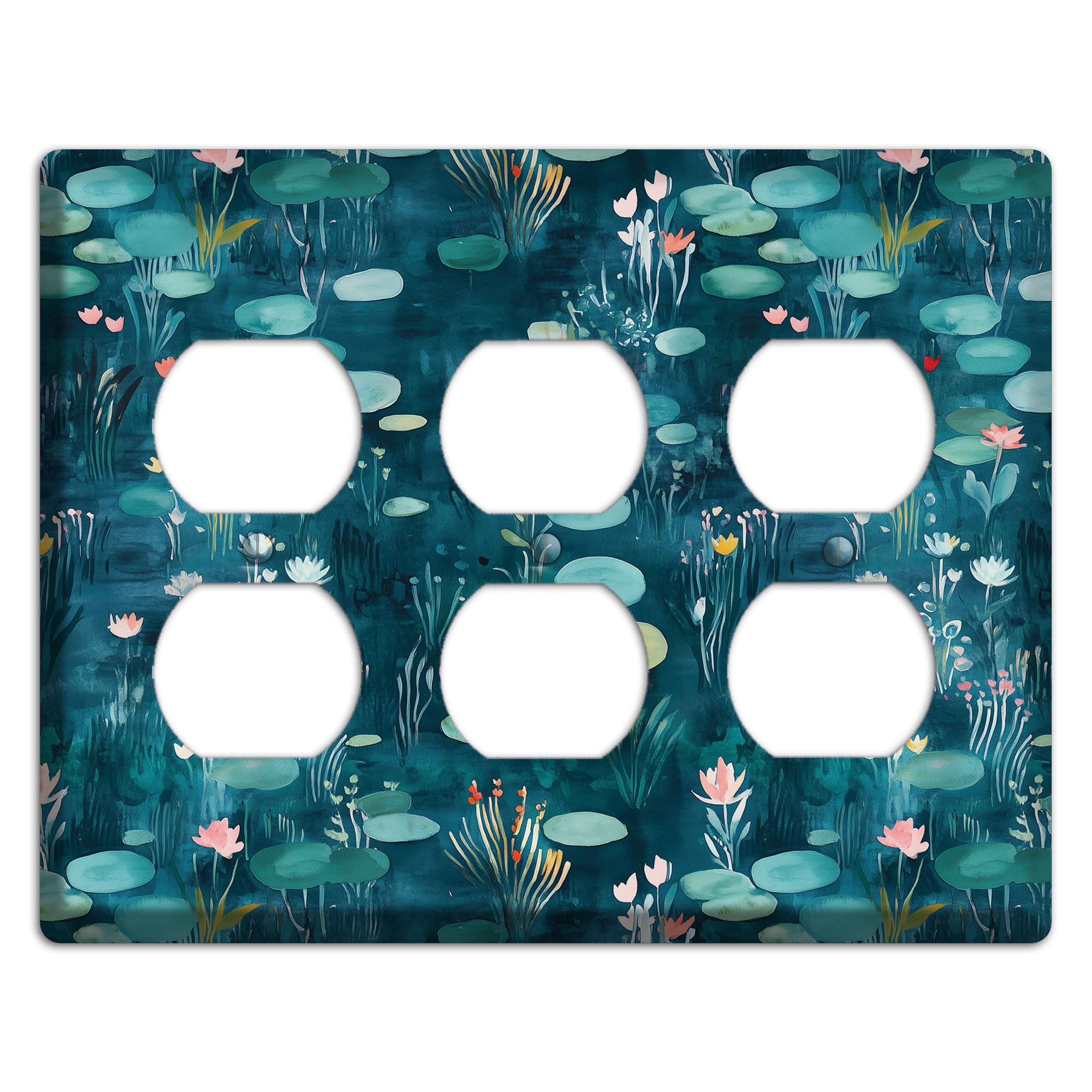 Lily Pond Reverie 3 Duplex Wallplate
