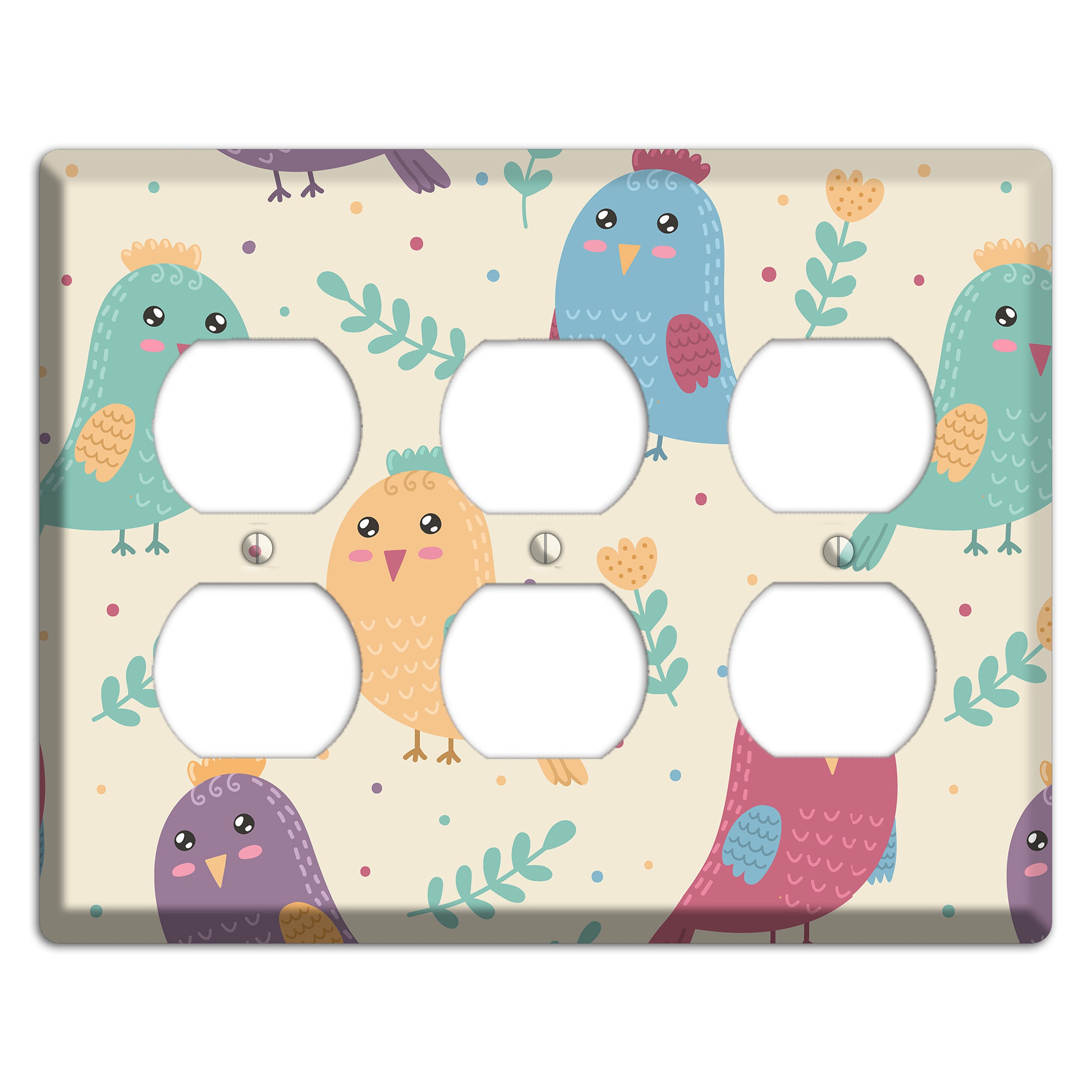 Jungle Giggles (Light) 3 Duplex Wallplate