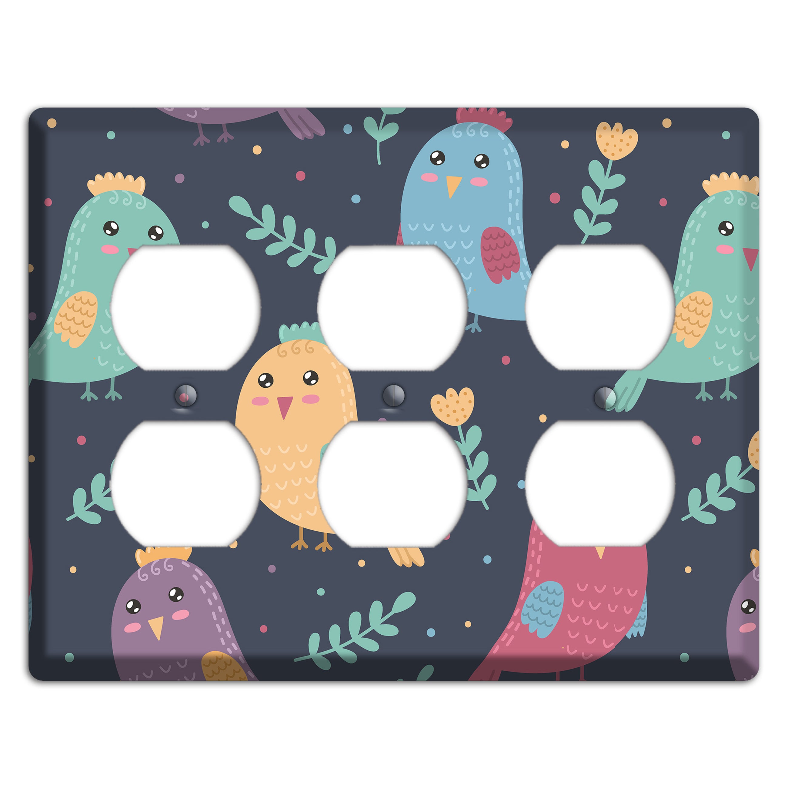 Jungle Giggles (Dark) 3 Duplex Wallplate
