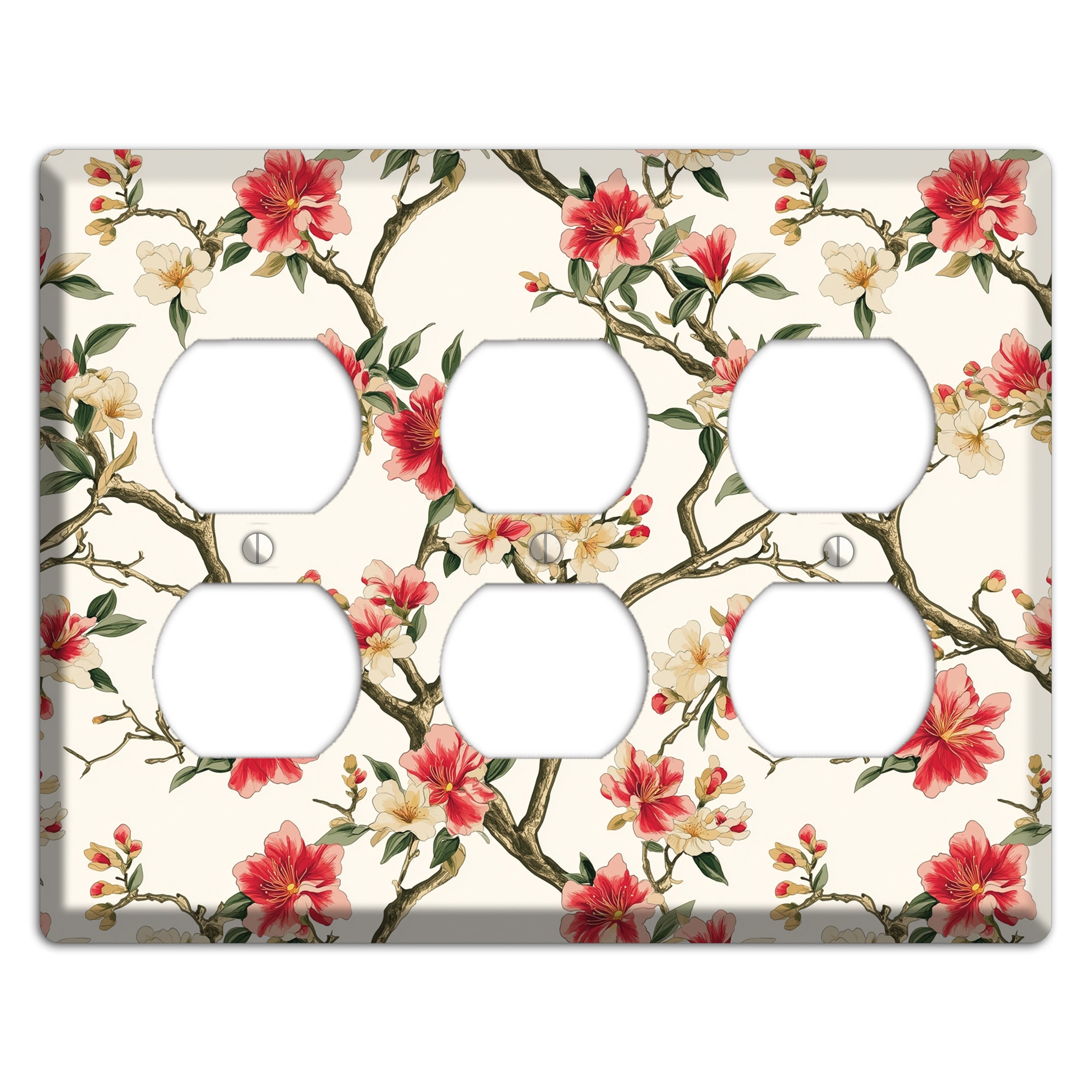 Blossom & Bough 3 Duplex Wallplate