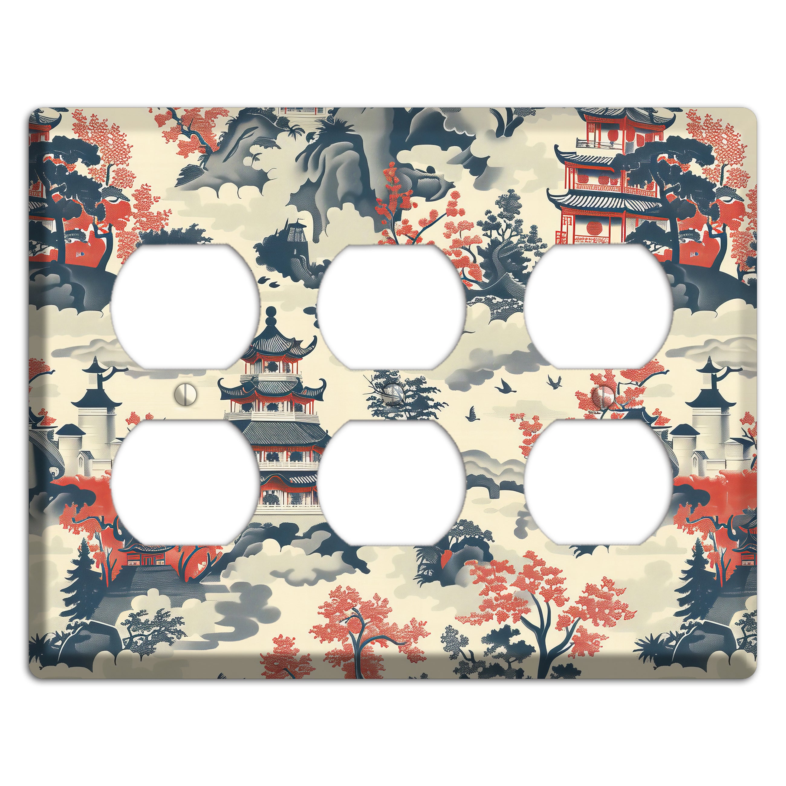 Ink & Ember Pagoda 3 Duplex Wallplate