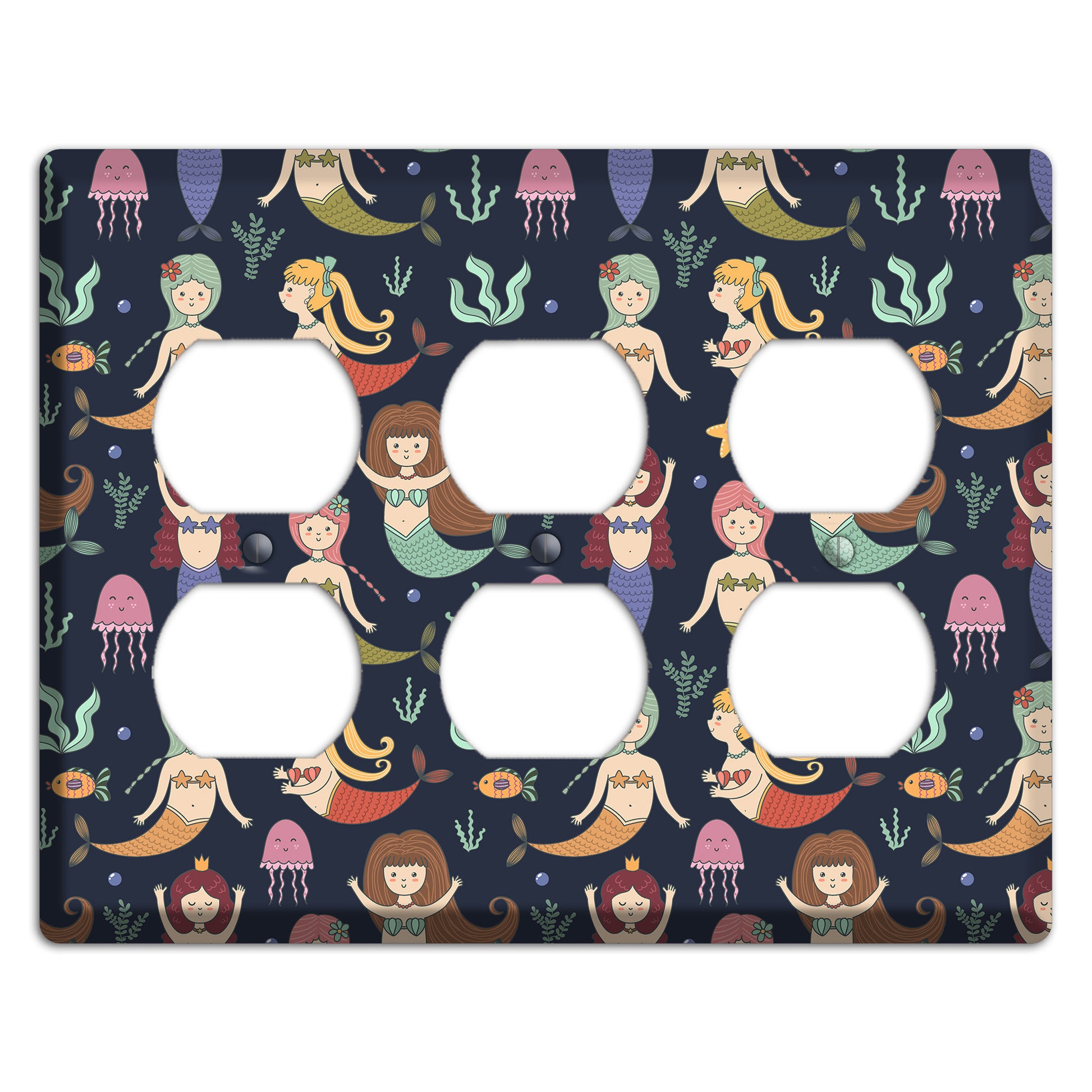 Mermaid Lagoon Party 3 Duplex Wallplate