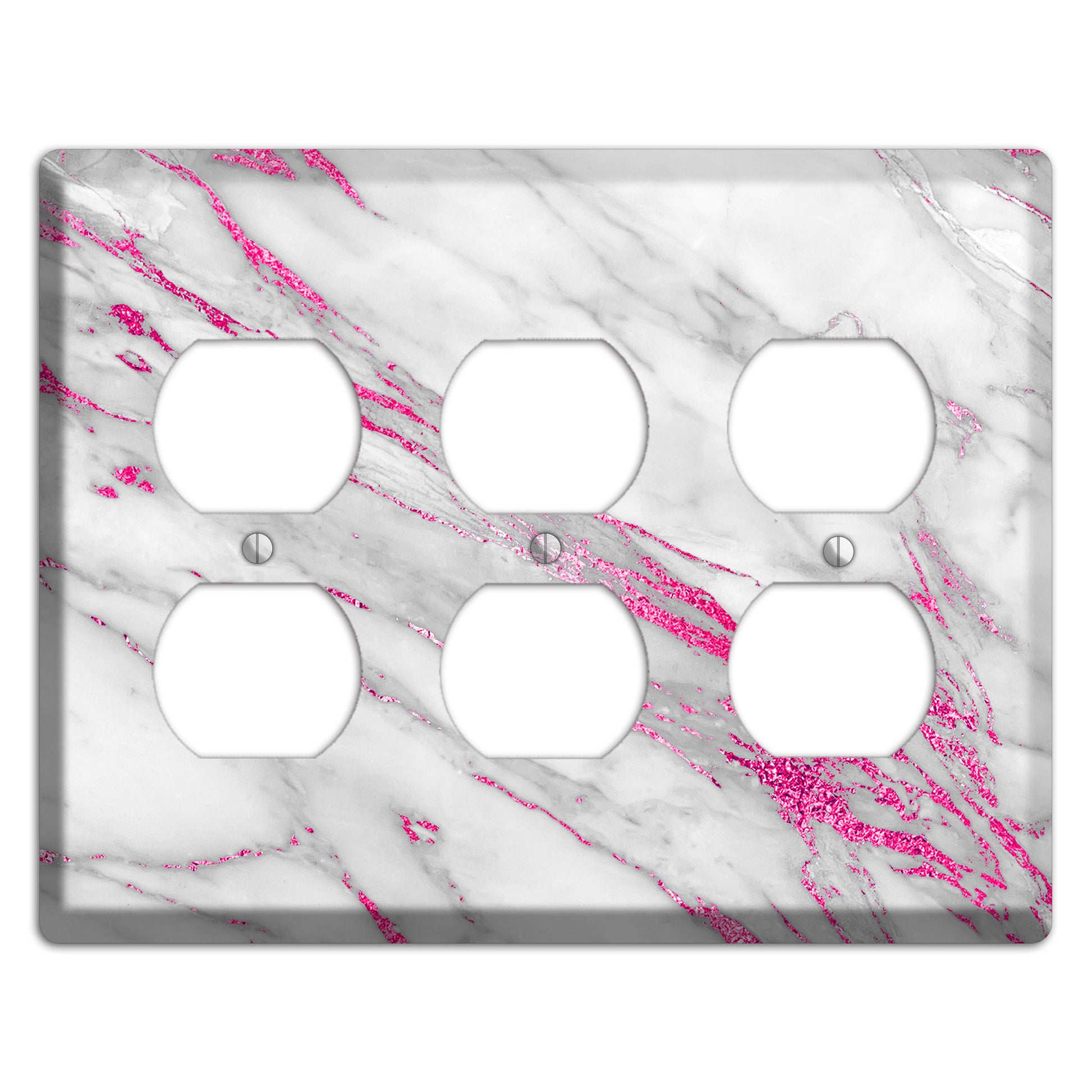 Can Can Marble 3 Duplex Wallplate